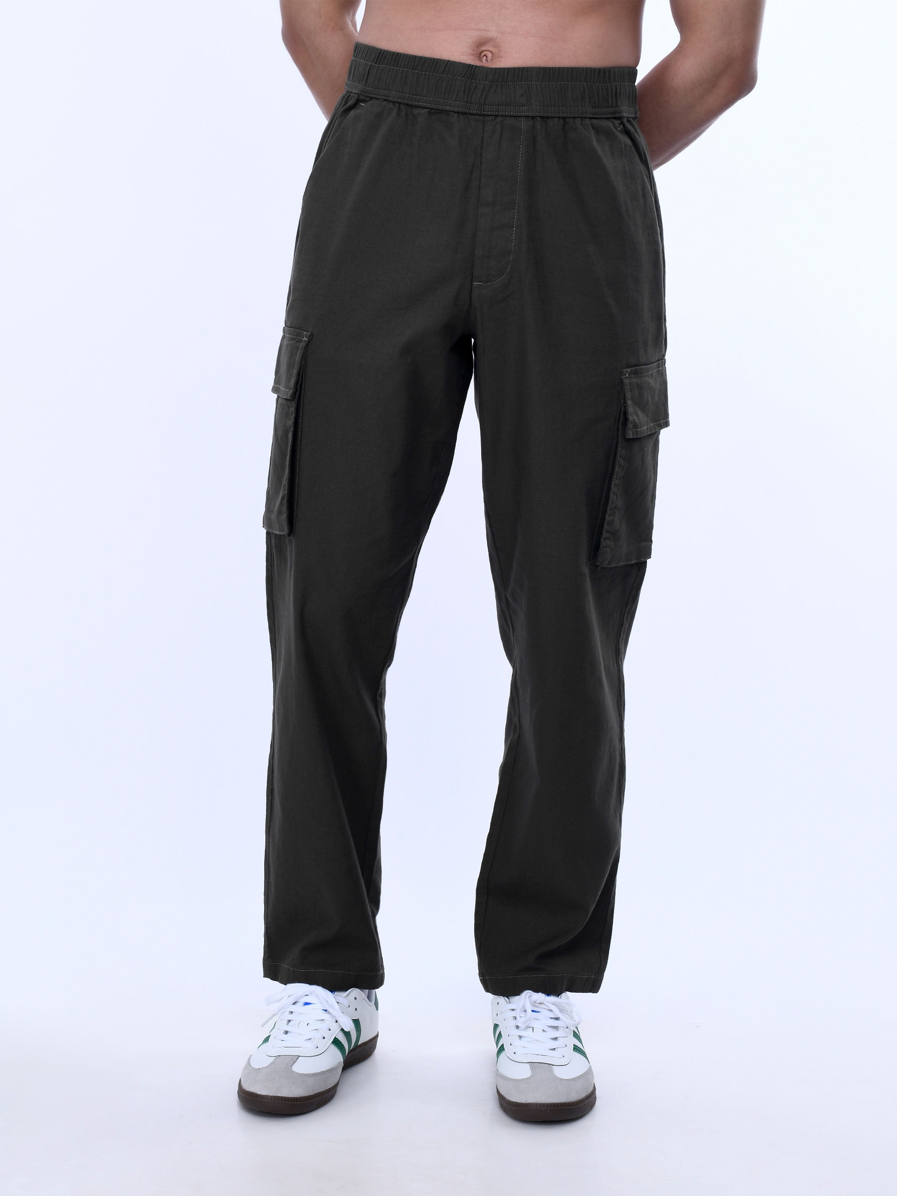 Green Joggers Men Cargo Pants