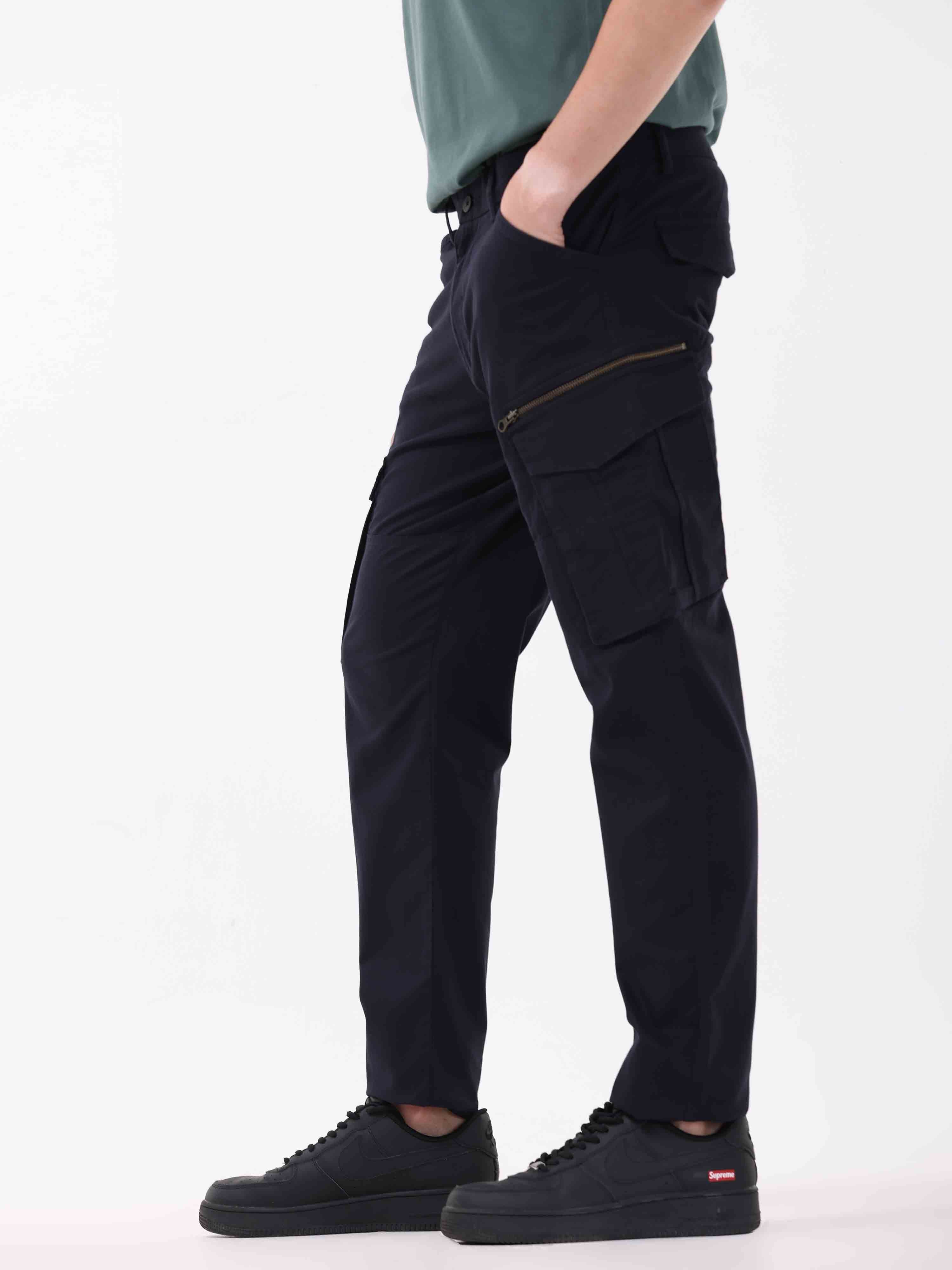 Shop Cool And Comfortable Navy Blue Cargo Pants Online