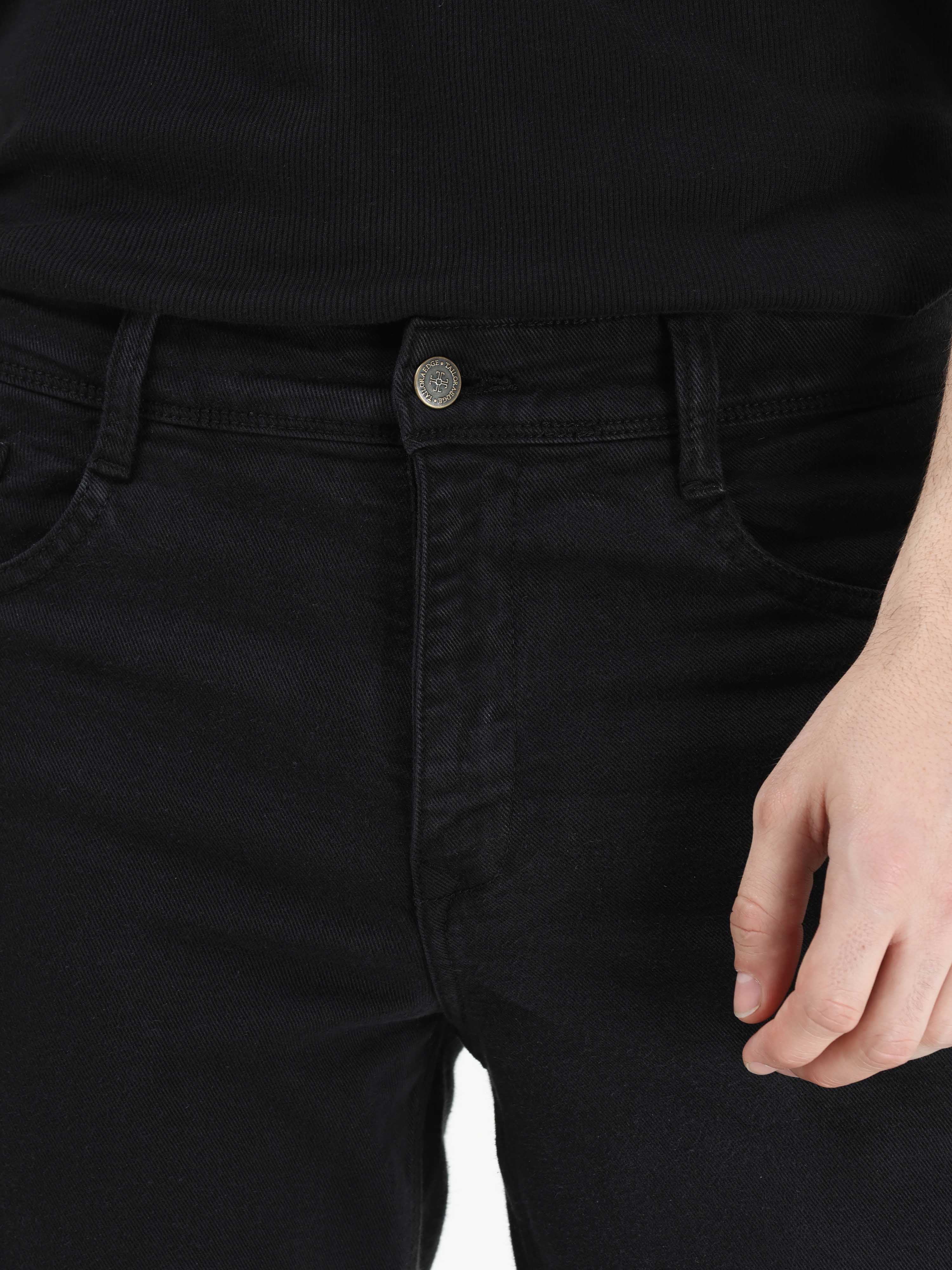 Vintage Relaxed Fit Black Cotton Denim