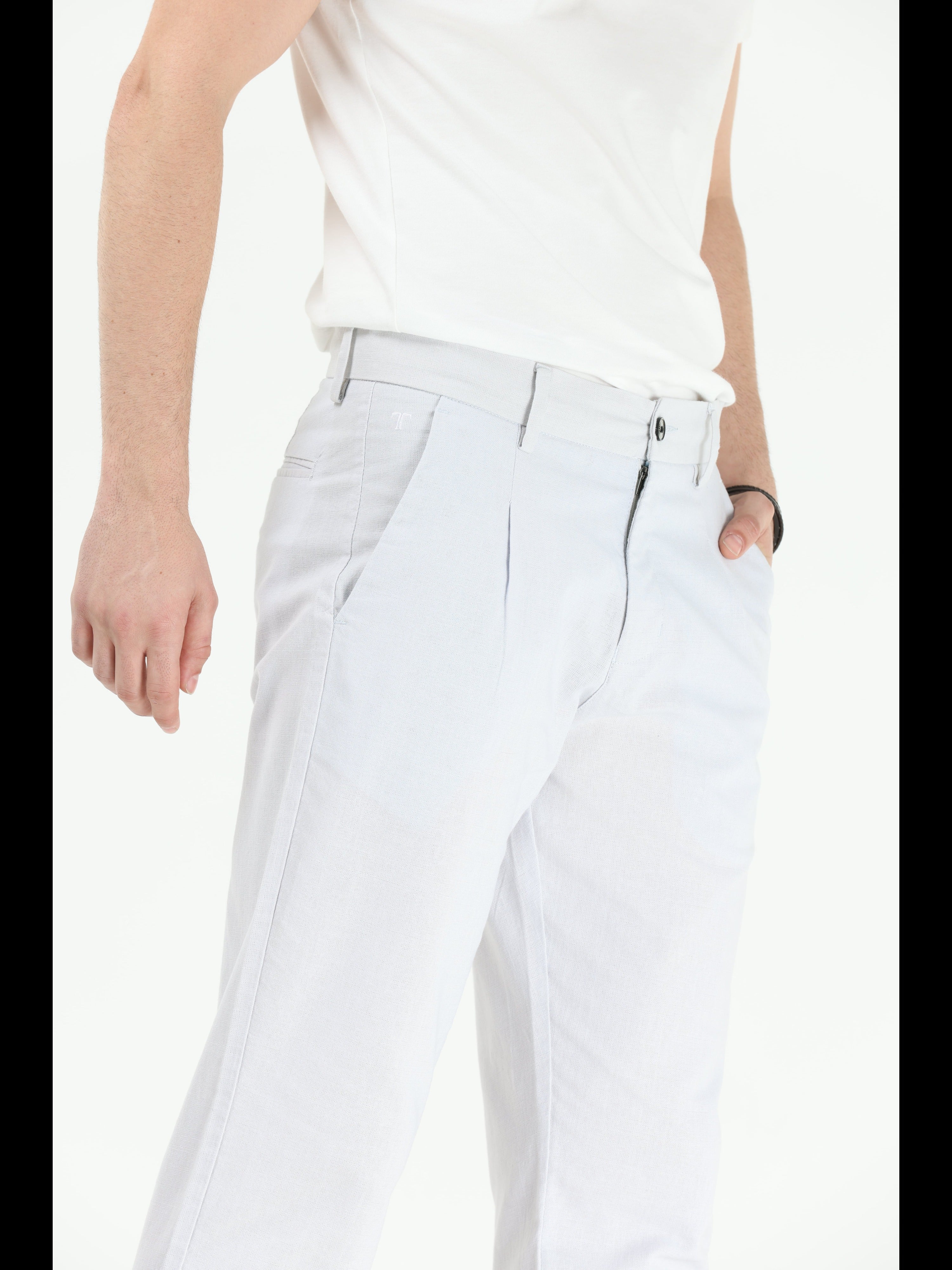 Pleated Trousers - White – N V L T Y