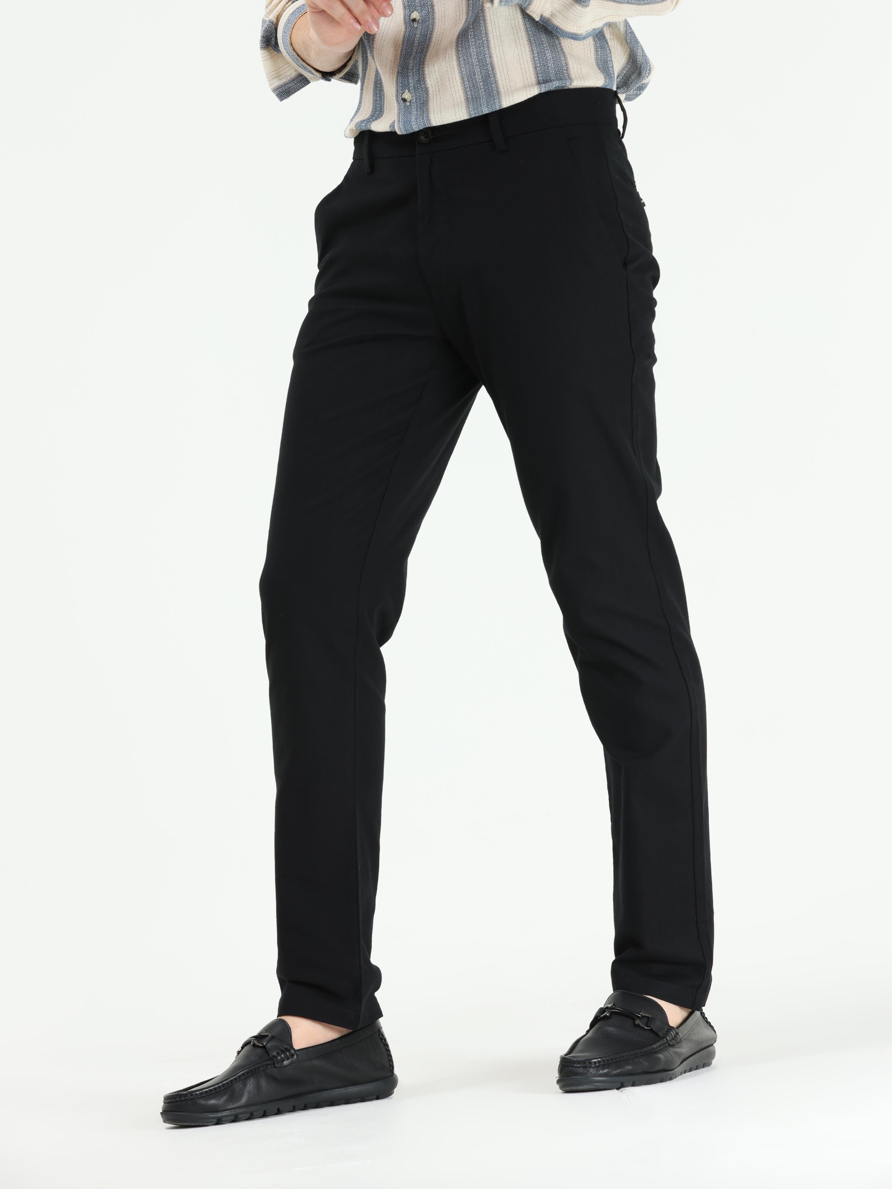 Buy AD by Arvind Men Black Regular Fit Solid Casual Chinos - NNNOW.com