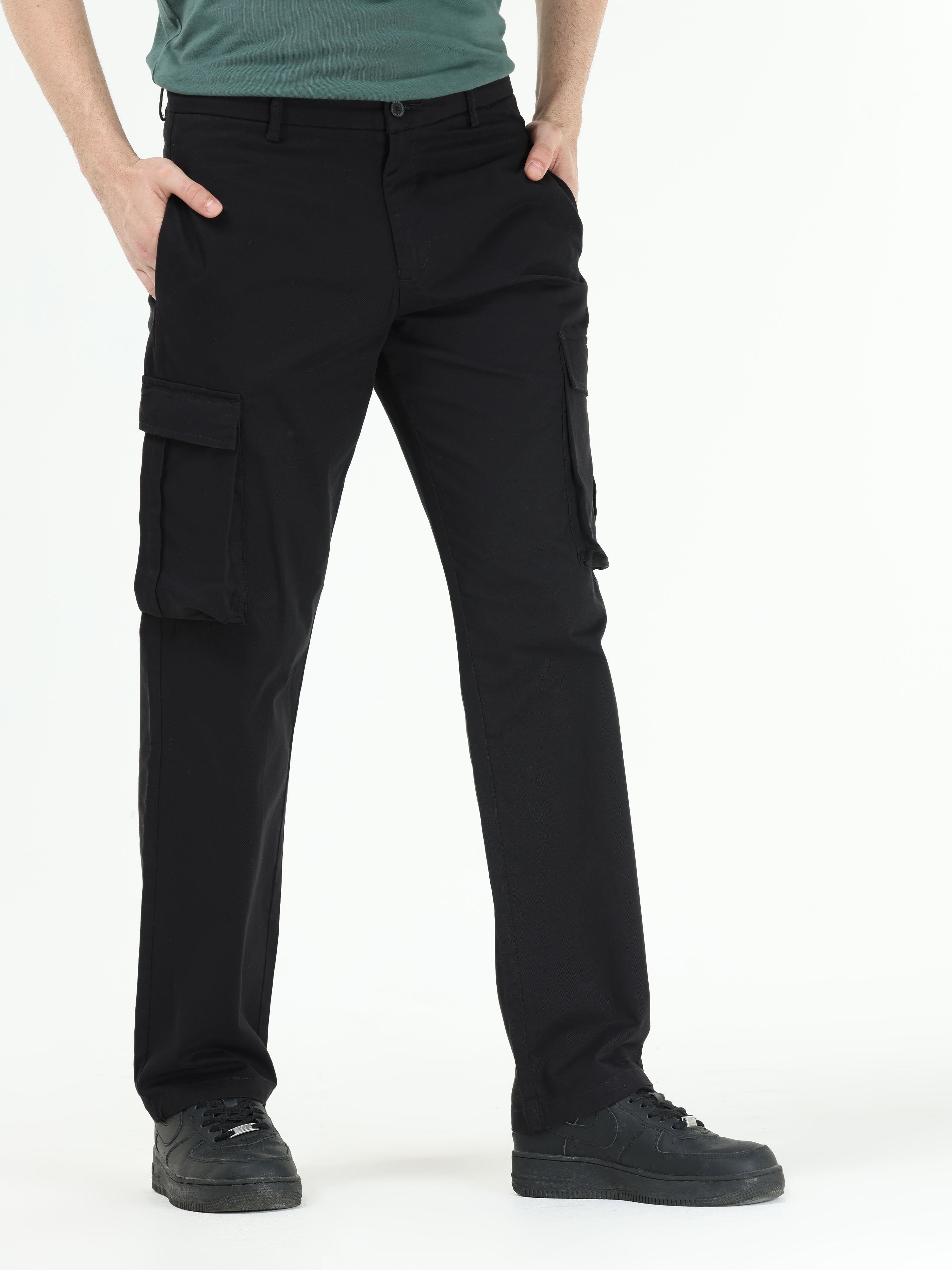 Cargo Pants Men New Trendy Black Baggy Fit Long Pantalones Tipo