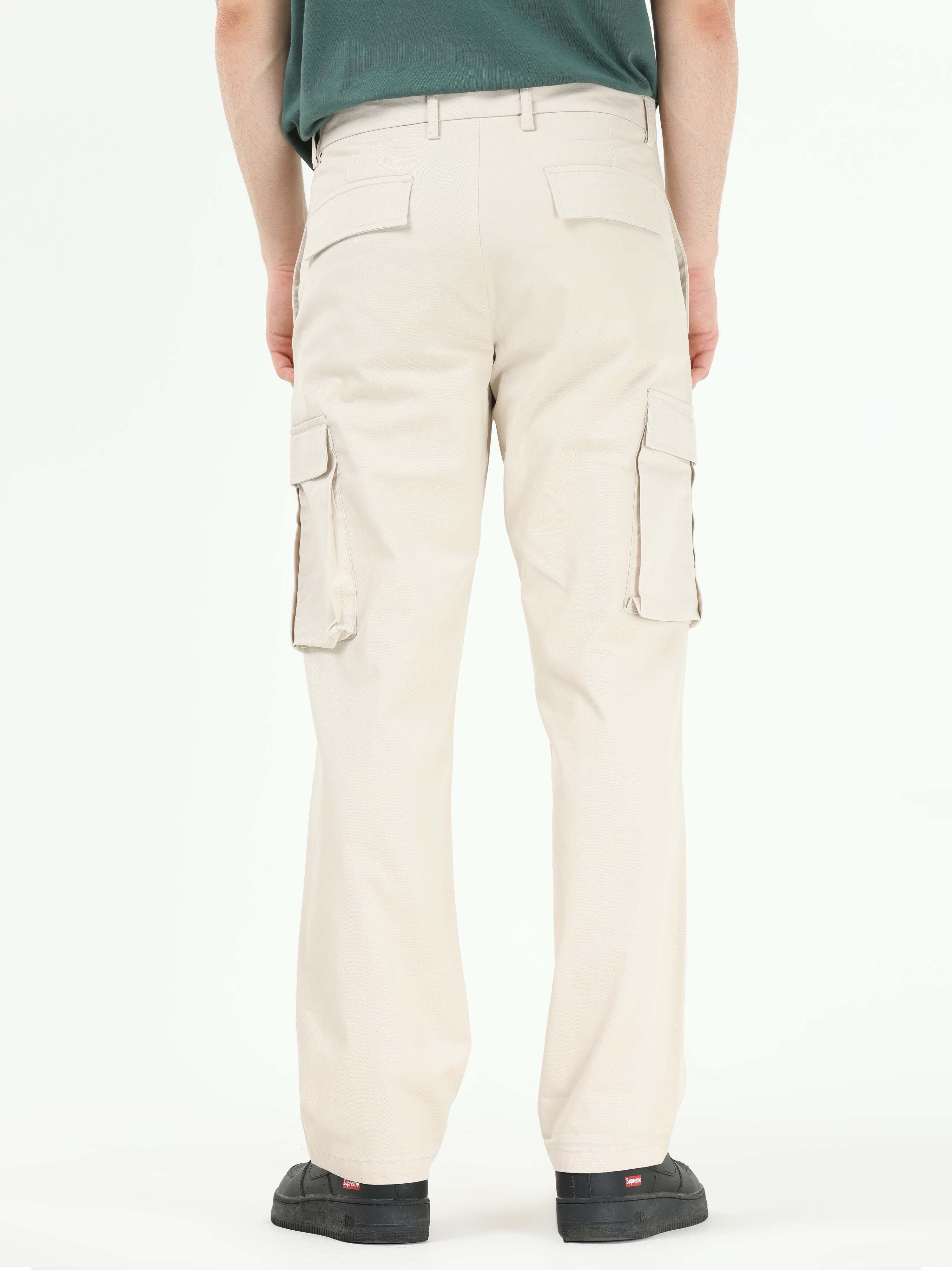 Men Casual Pants Baggy Pants Linen Cotton Blend Trousers Elastic Waist  Pants UK | eBay