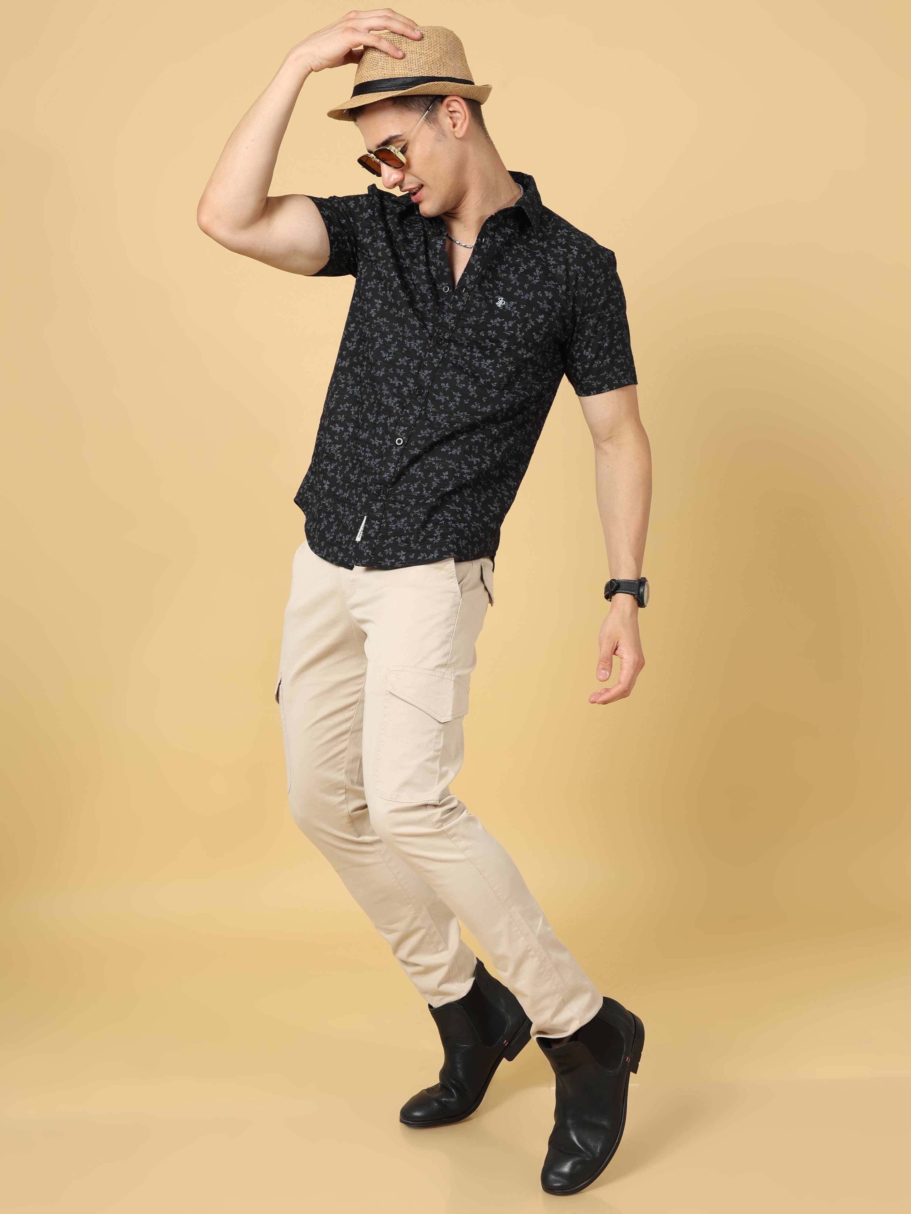 Basic Beige Slim Fit Cargo