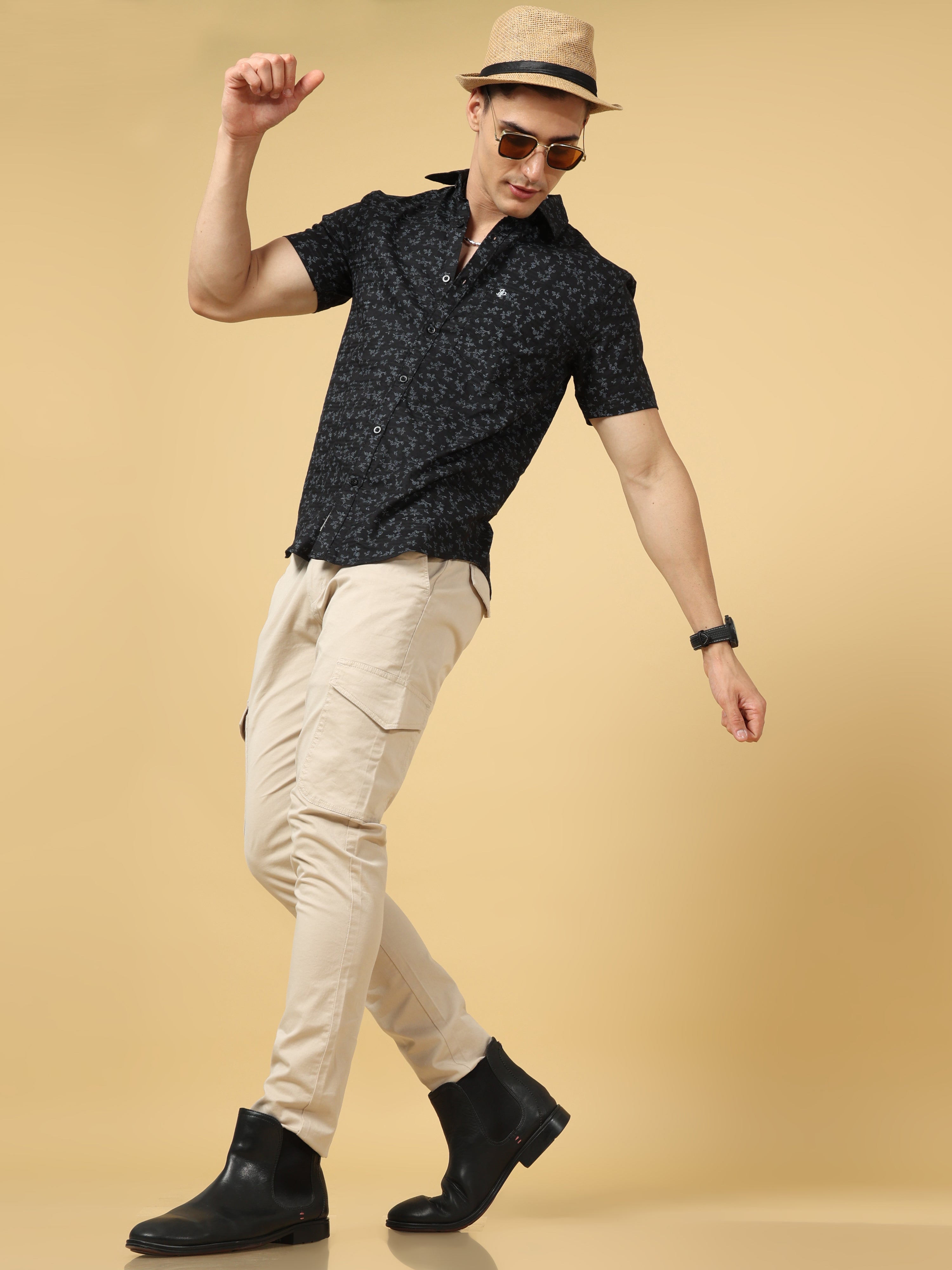 Basic Beige Slim Fit Cargo