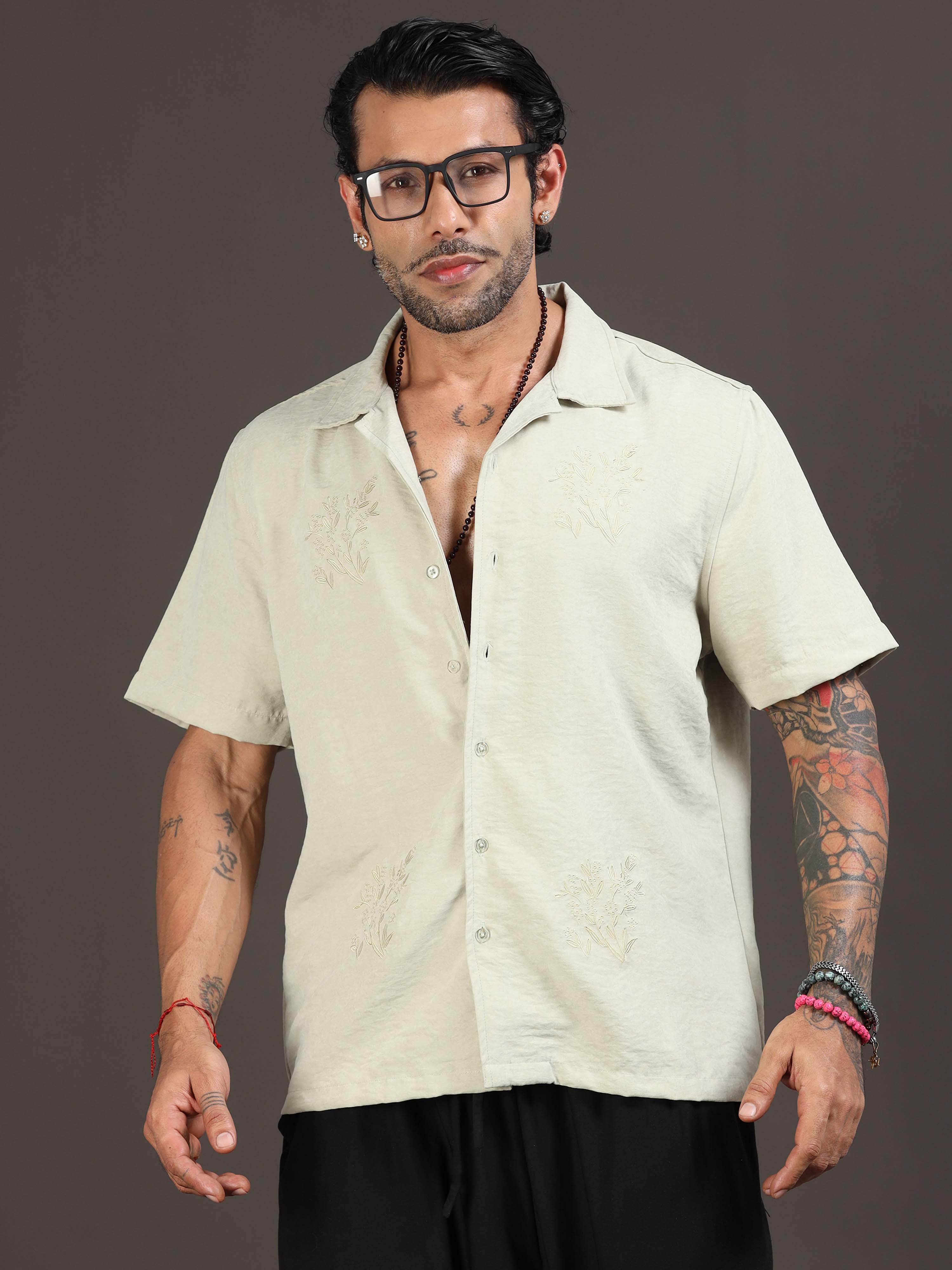 Velvasso Embroidered Shirt In Pista