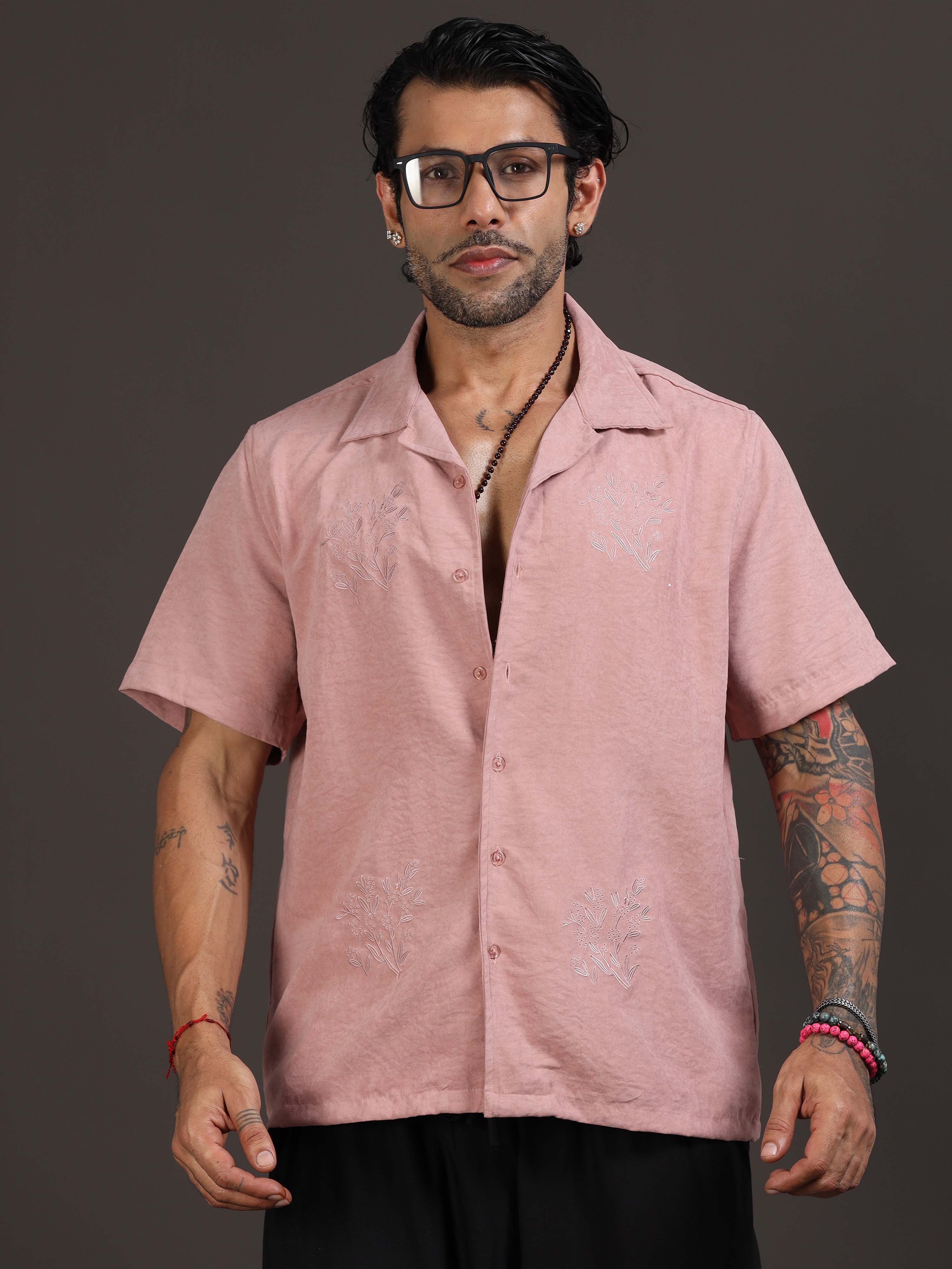 Velvasso Embroidered Shirt In Peach