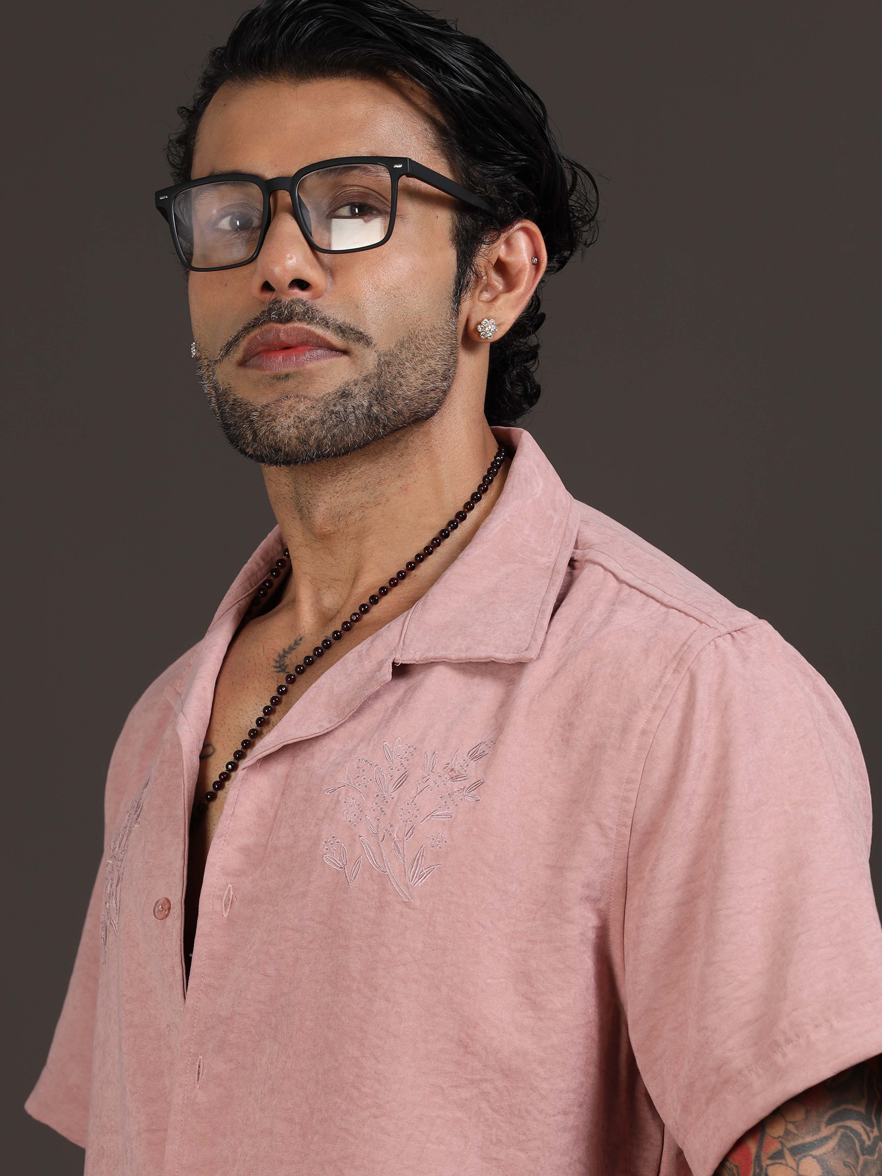 Velvasso Embroidered Shirt In Peach