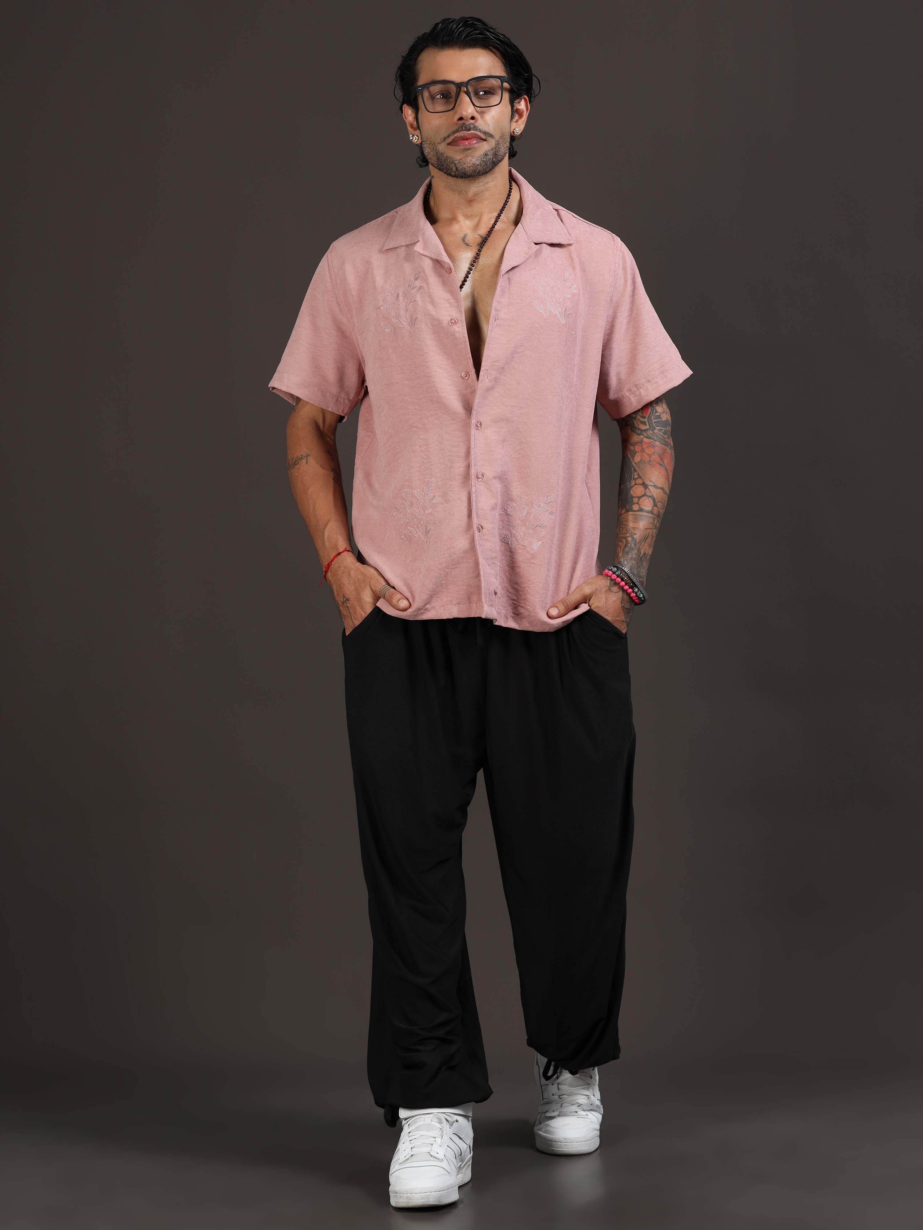 Velvasso Embroidered Shirt In Peach