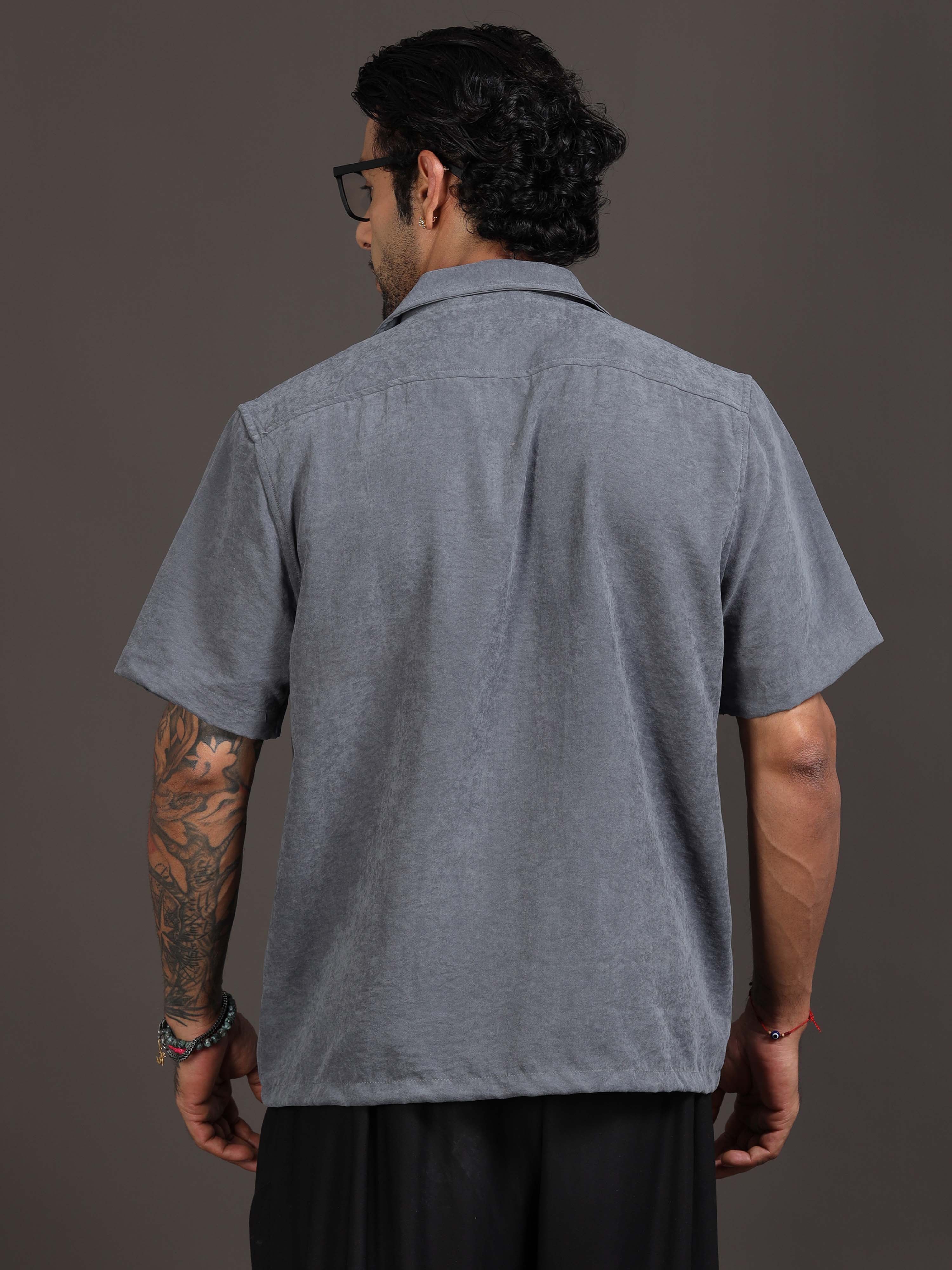 Velvasso Embroidered Shirt In Grey