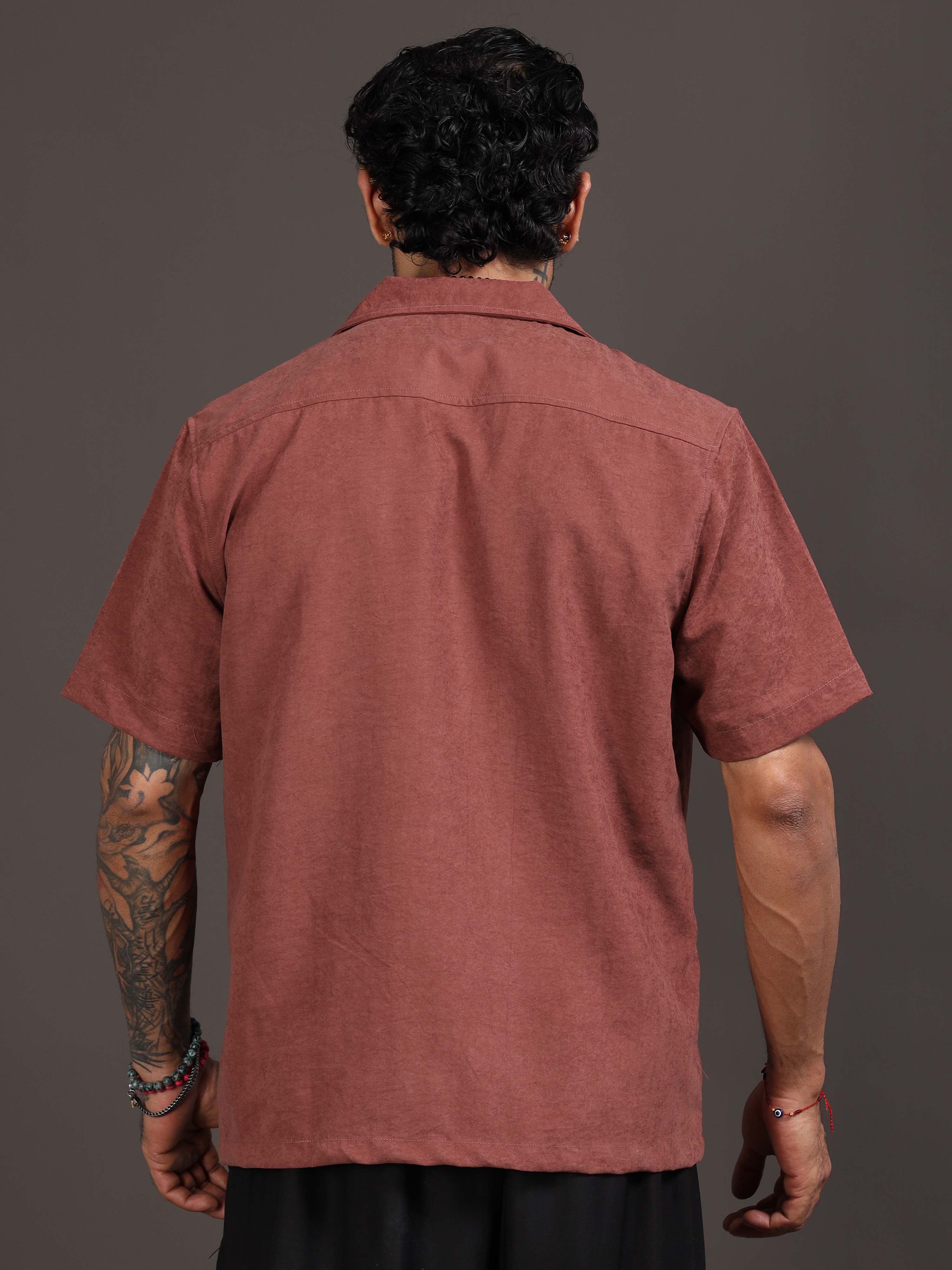 Velvasso Embroidered Shirt In Maroon