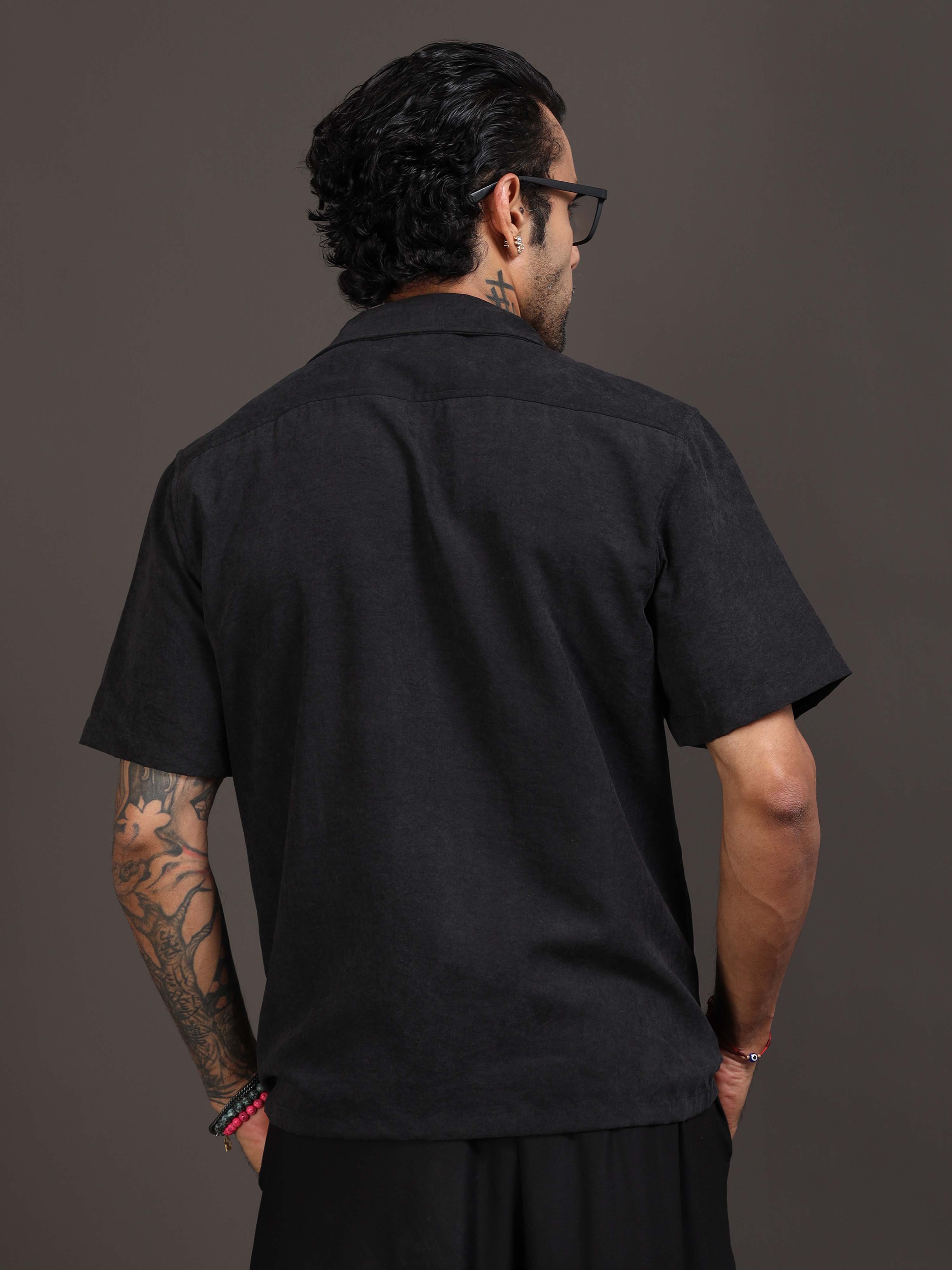 Velvasso Embroidered Shirt In Black