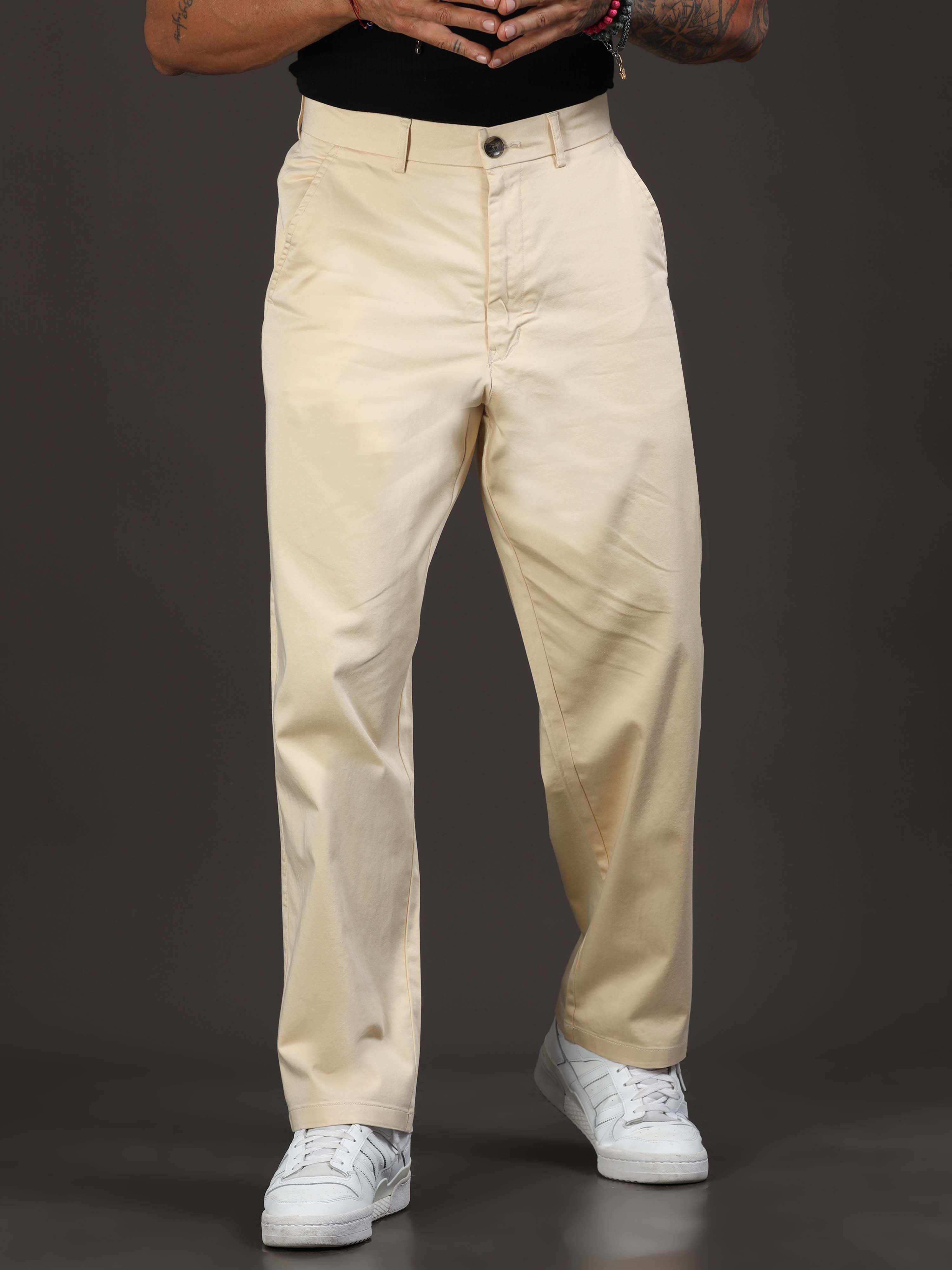 Signature Relaxed Trouser In Cream