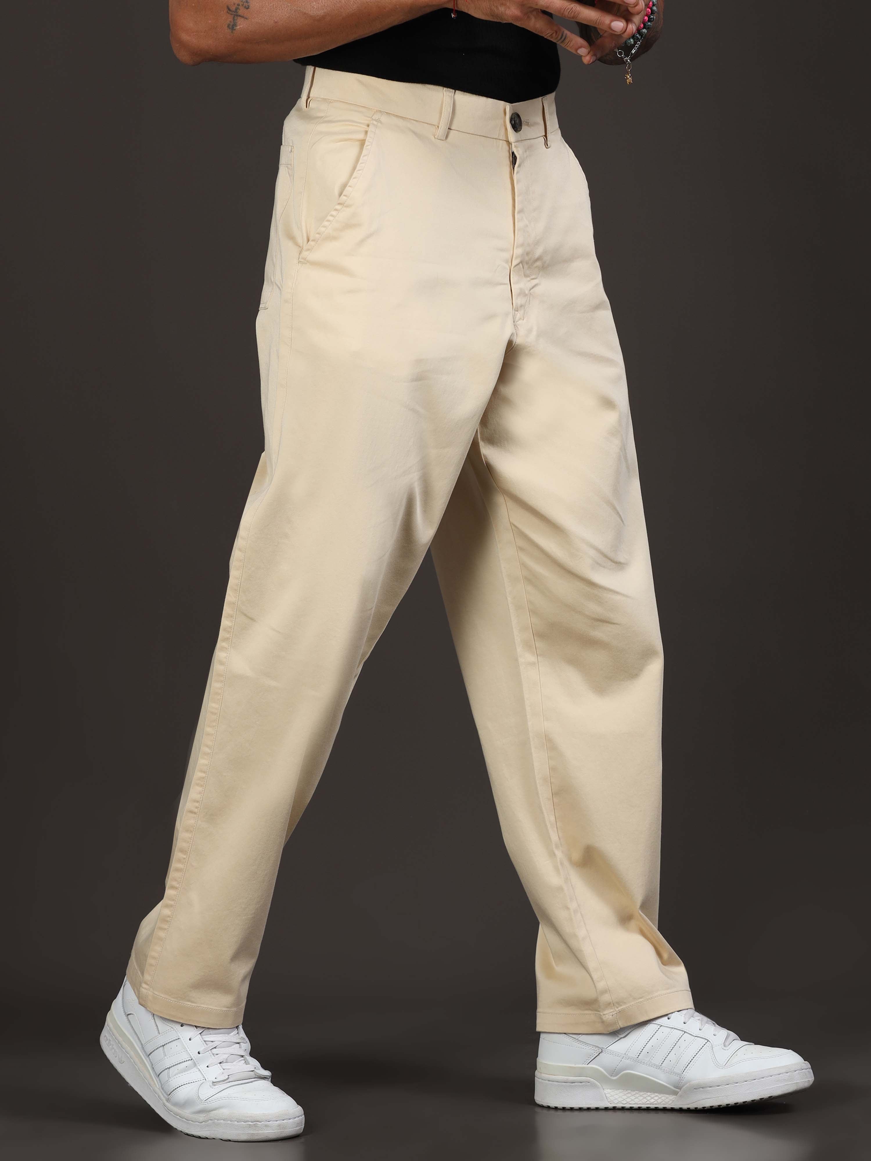 Signature Relaxed Trouser In Cream