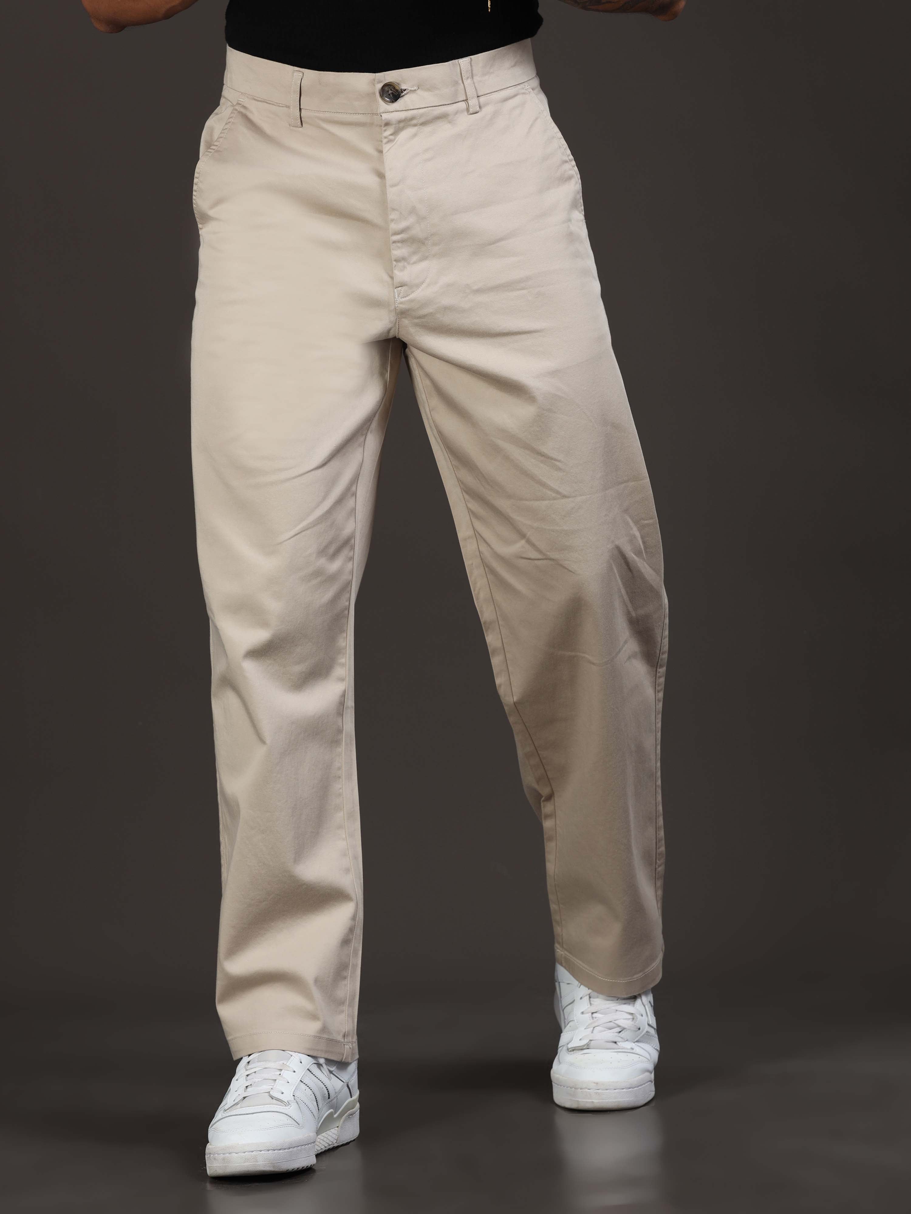 Signature Relaxed Trouser In Beige