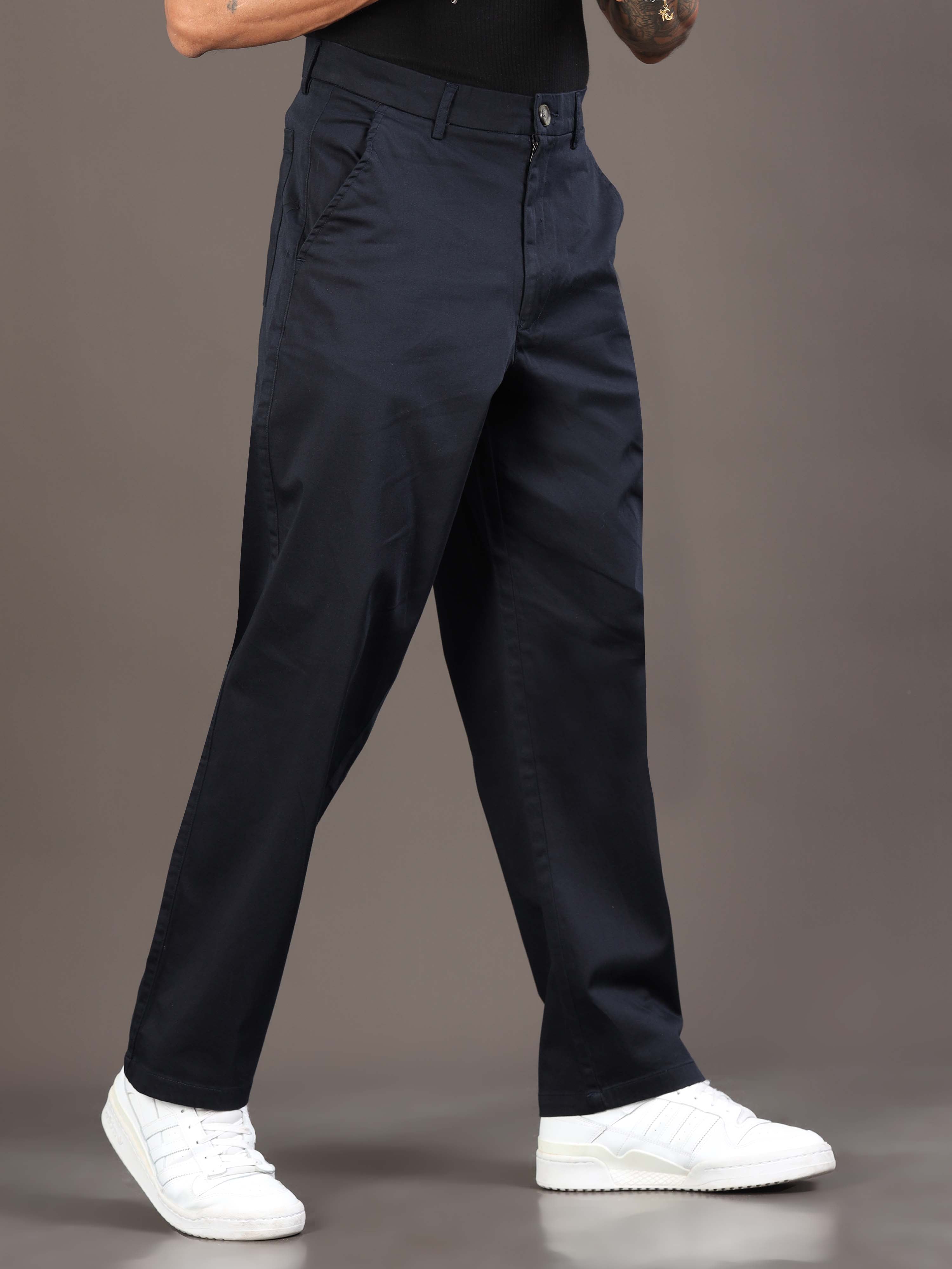 Signature Relaxed Trouser In Navy