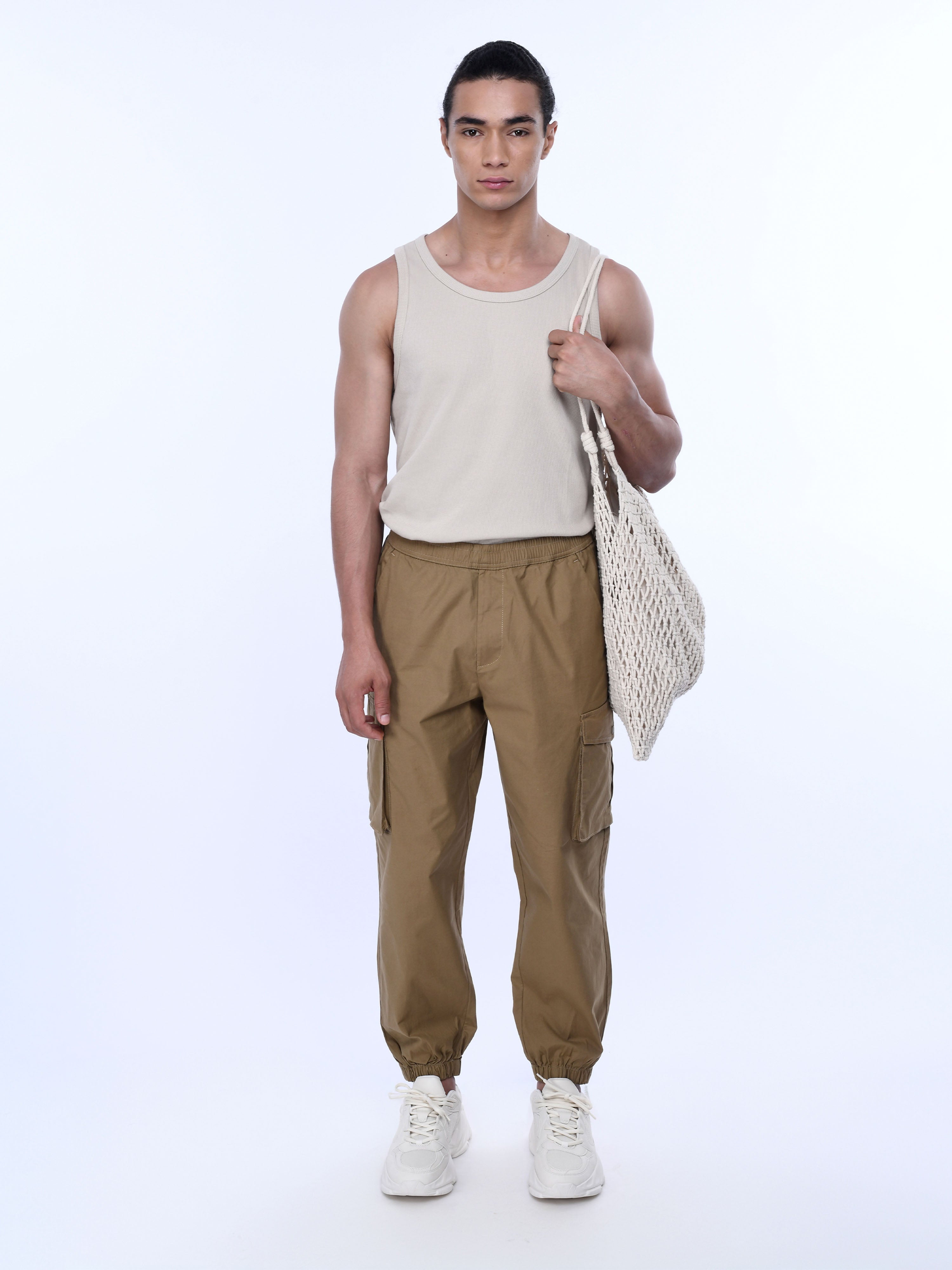 Khaki Joggers Cargo for Men