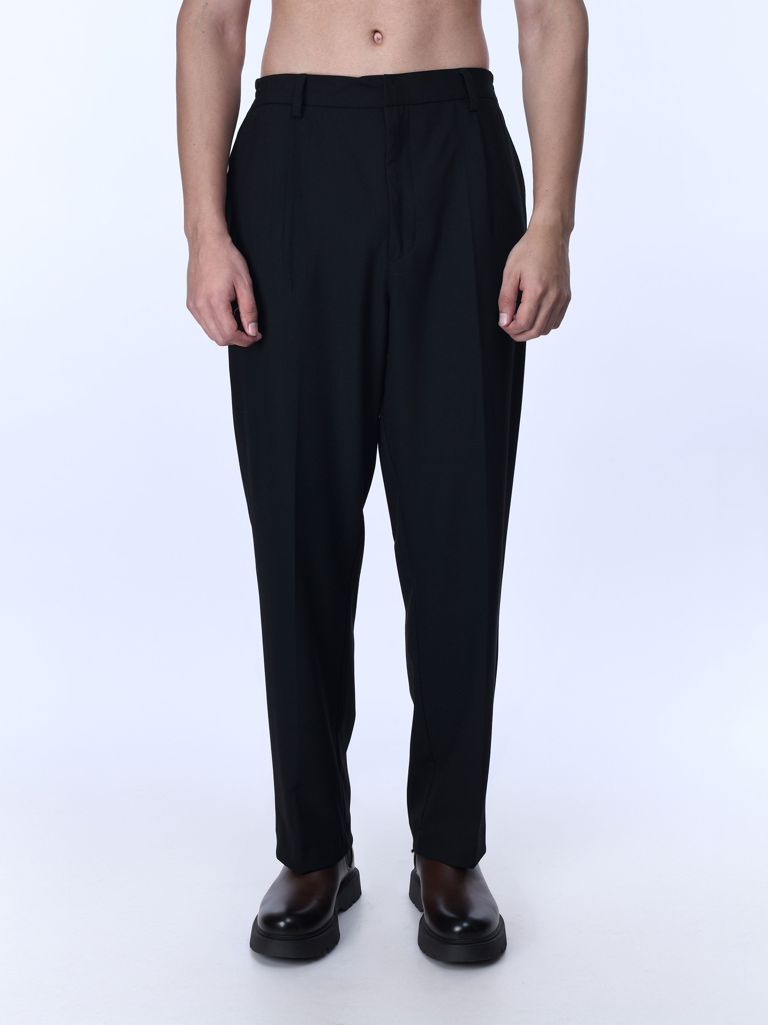 Soft Miracle Black Relaxed Trousers
