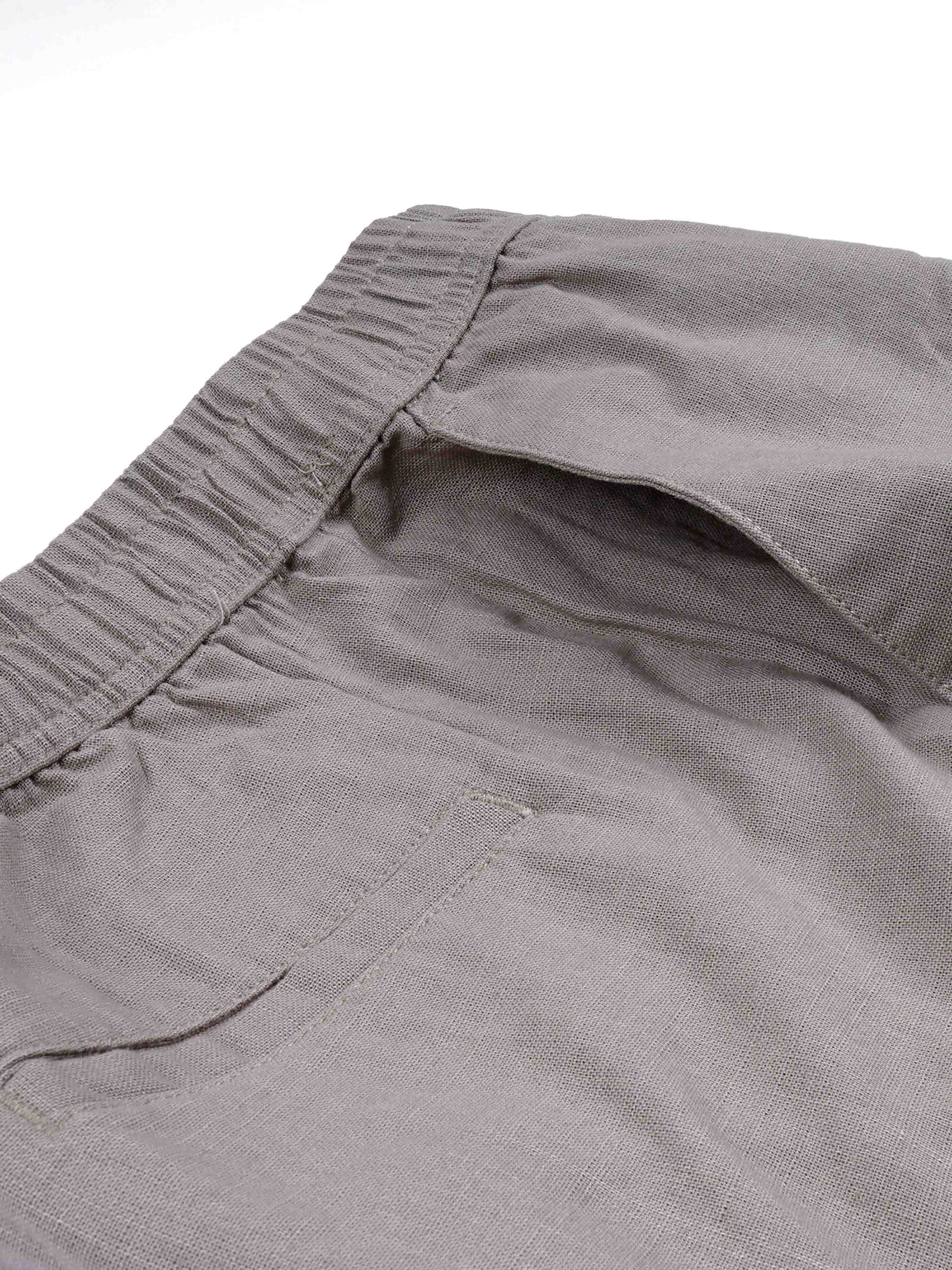 Relaxed Fit Beige Slacks for men