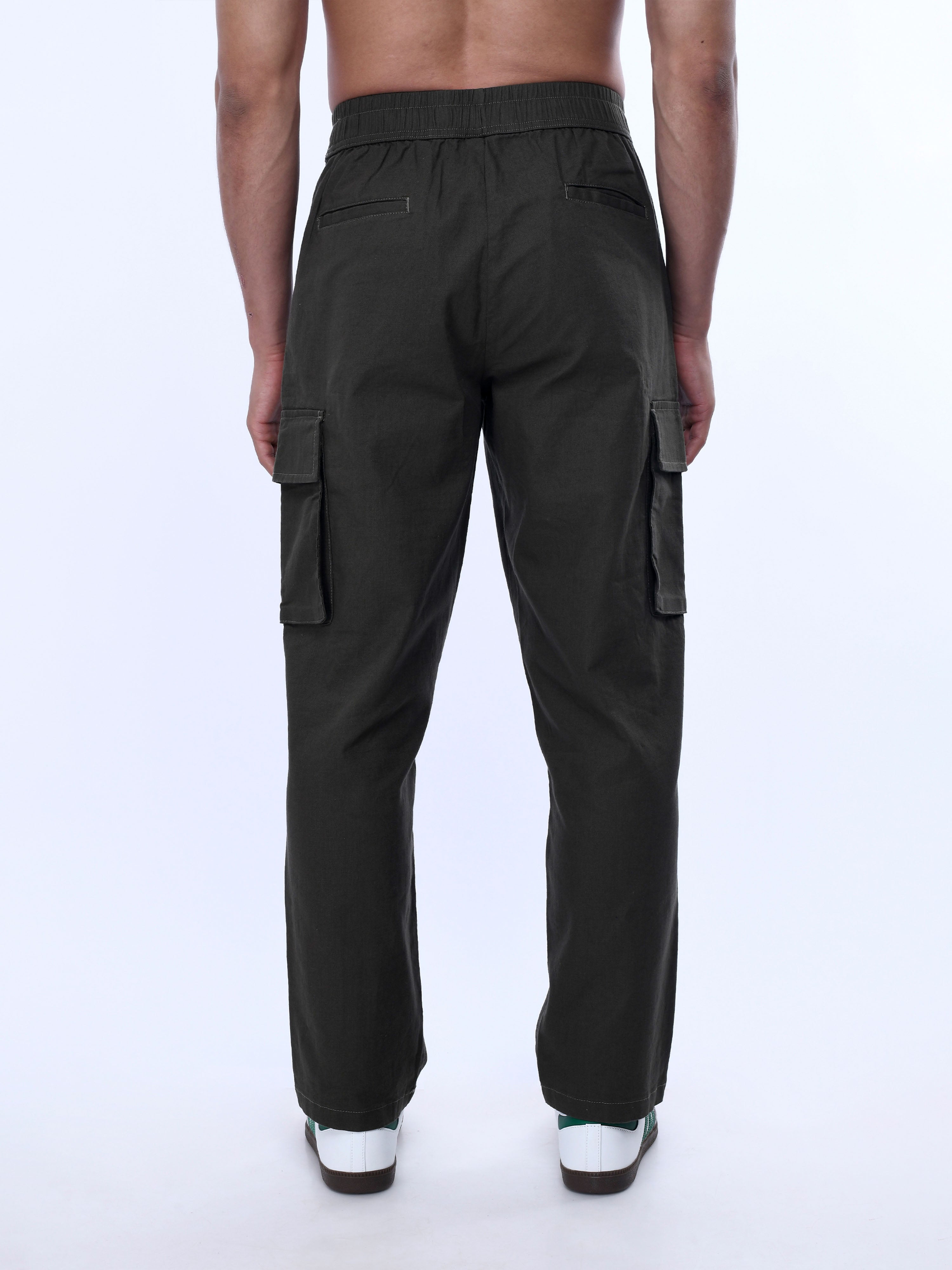 Green Joggers Men Cargo Pants