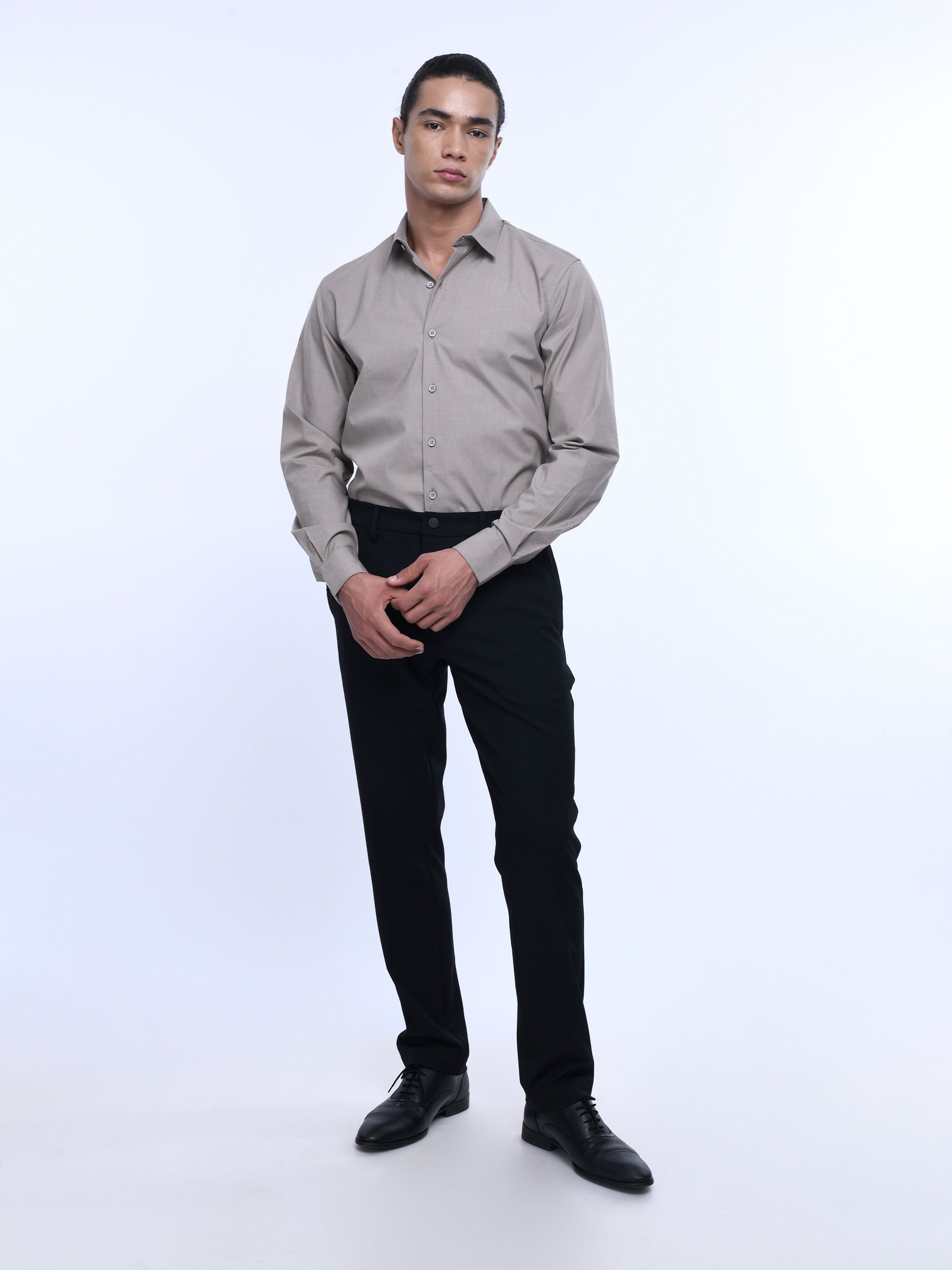 Black Relaxed Fit Mens trousers