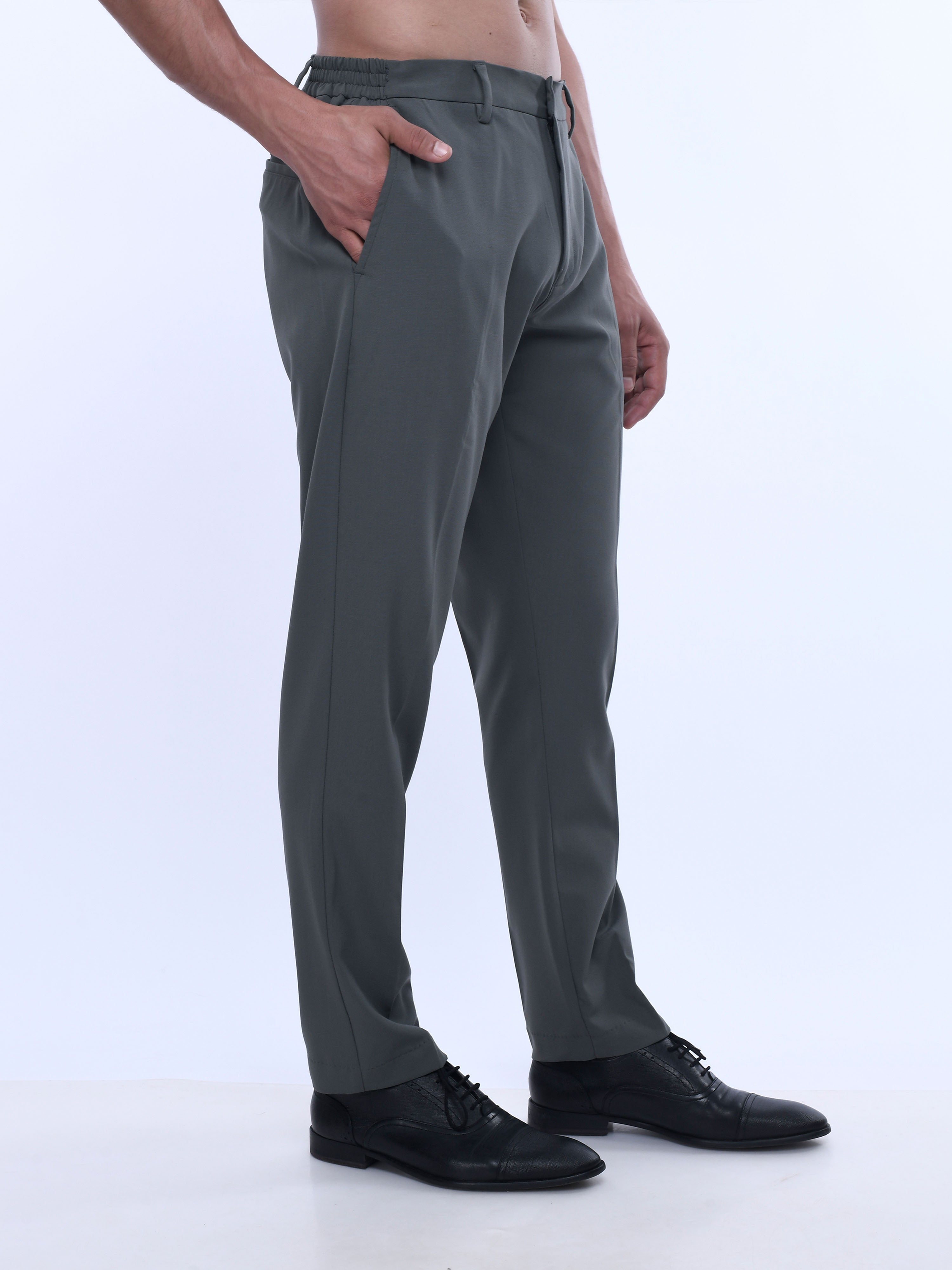 Grey Formal Trousers Mens