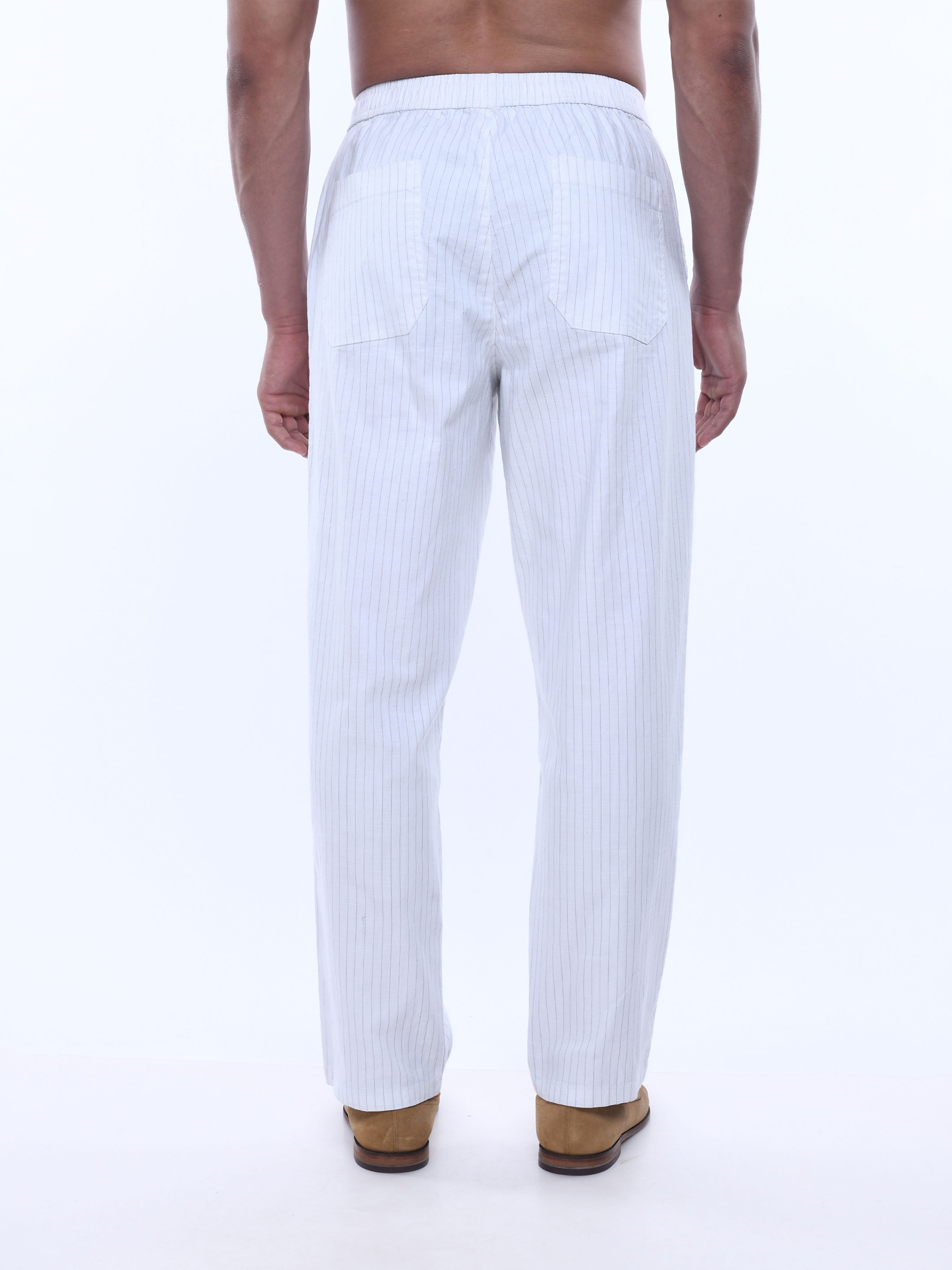 White Relaxed Cotton Baggy Joggers