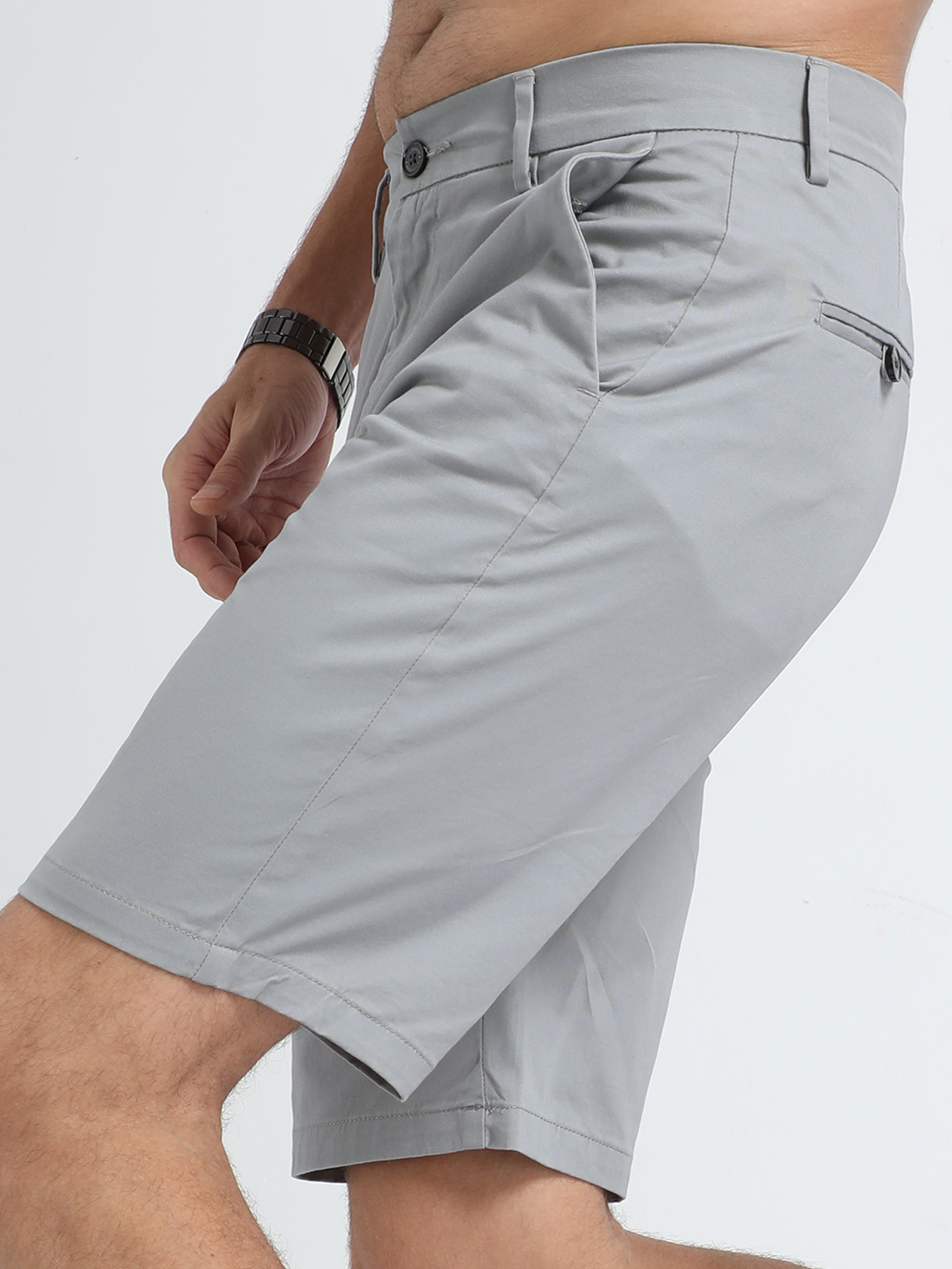 Modern Twill Light Grey Shorts