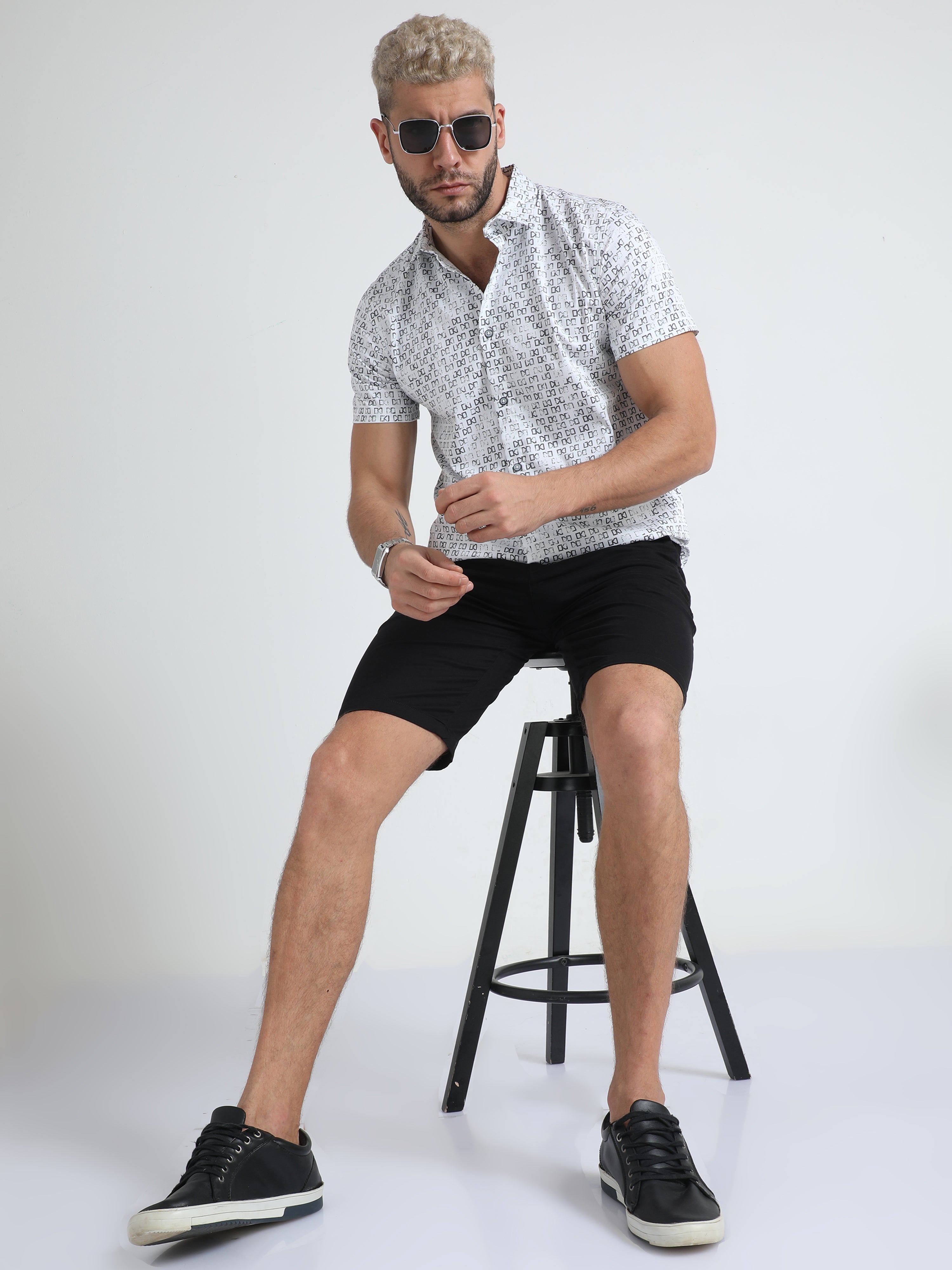 Modern Twill Black Shorts