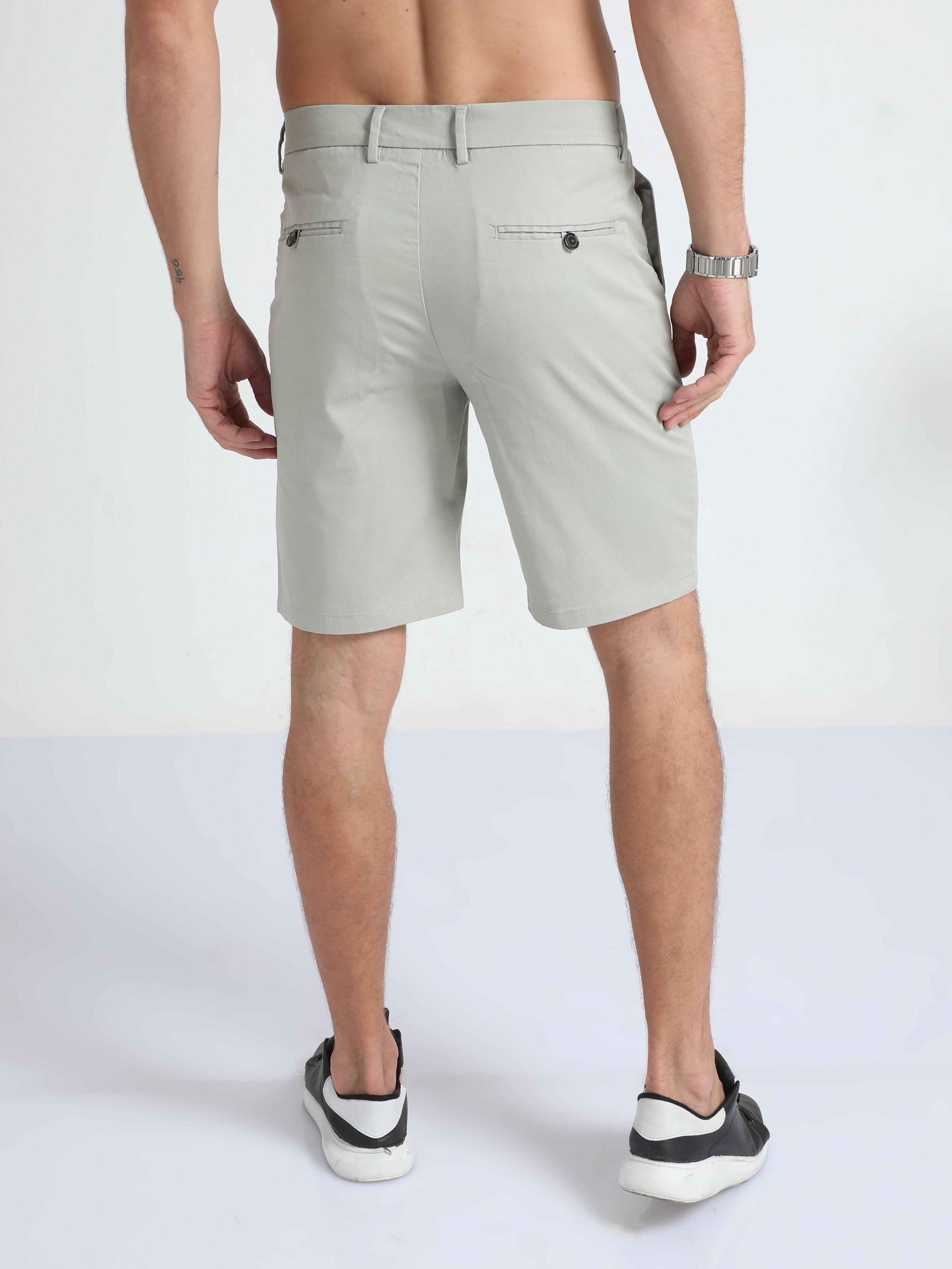 Modern Twill Pistachio Green Shorts