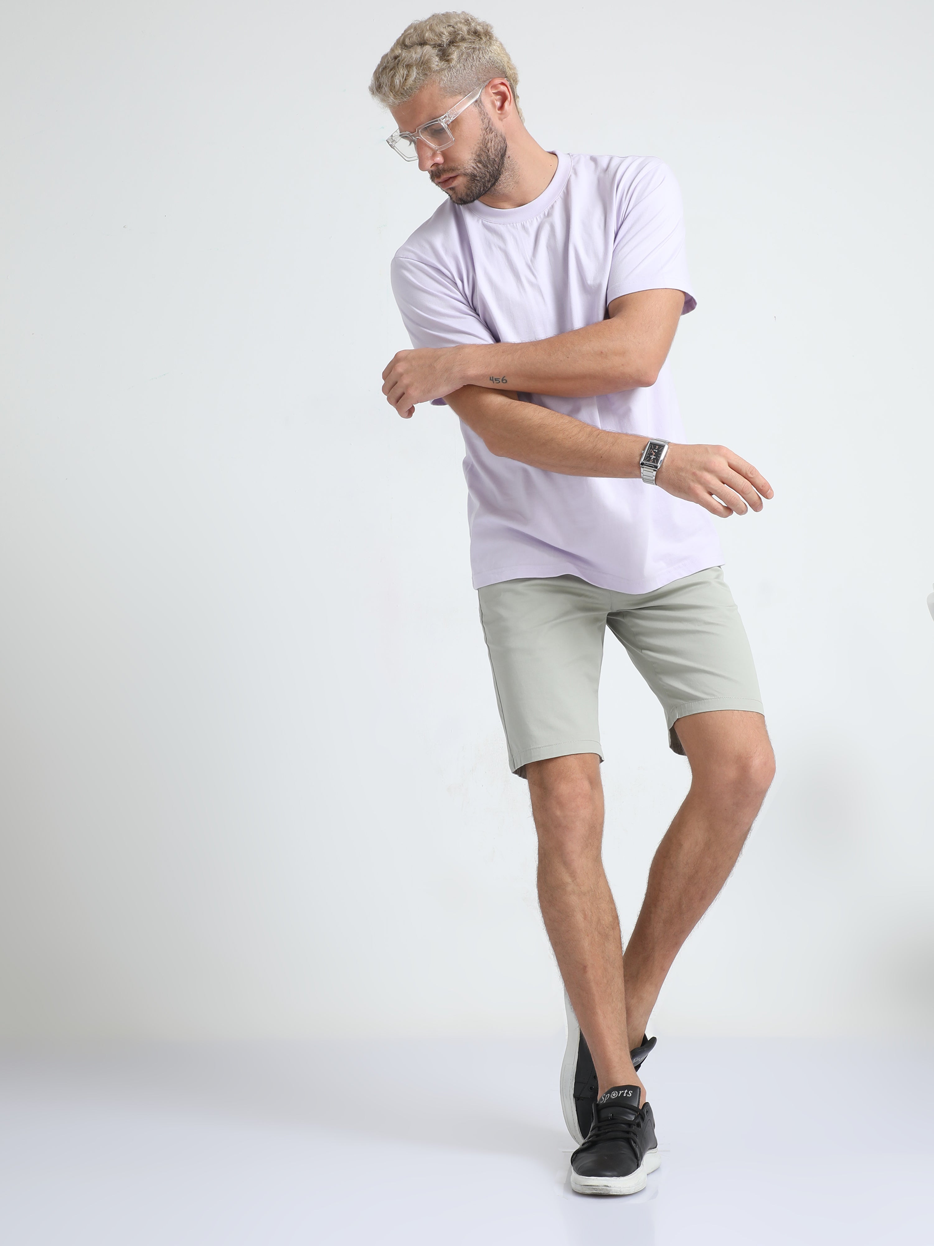 Modern Twill Pistachio Green Shorts