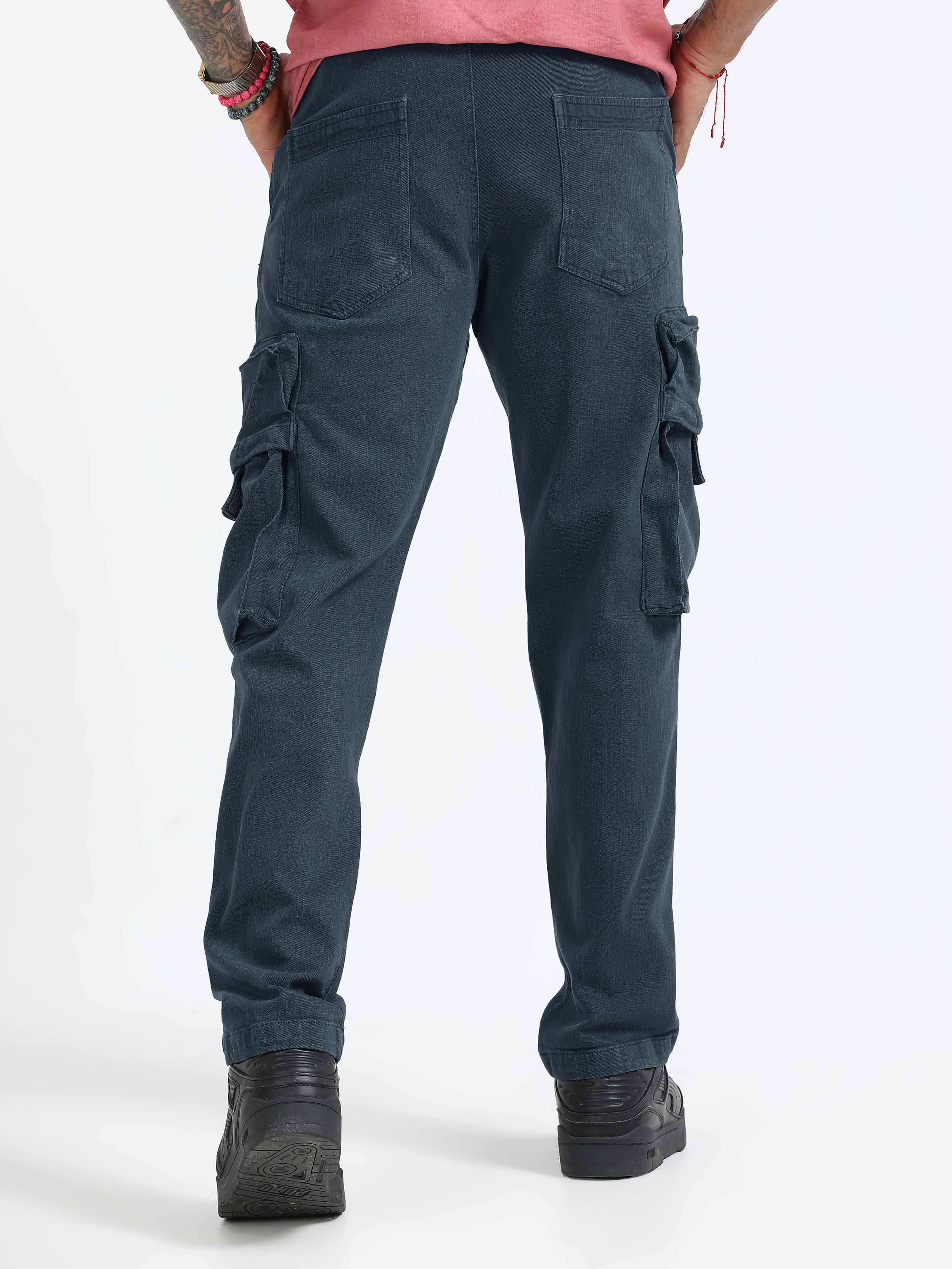 Denim Cargo In Ash Blue