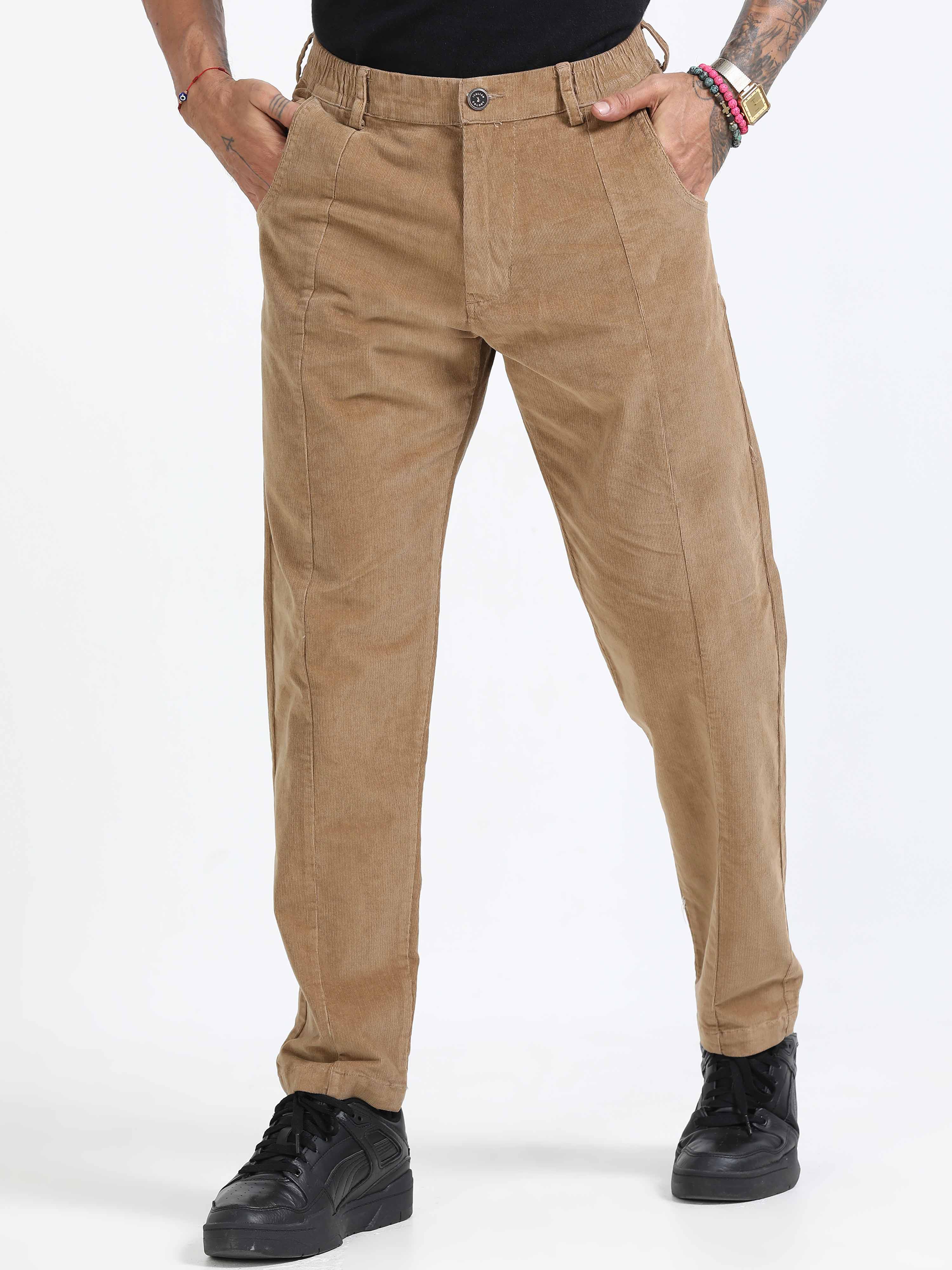 Corduroy Pant In Khaki for Men