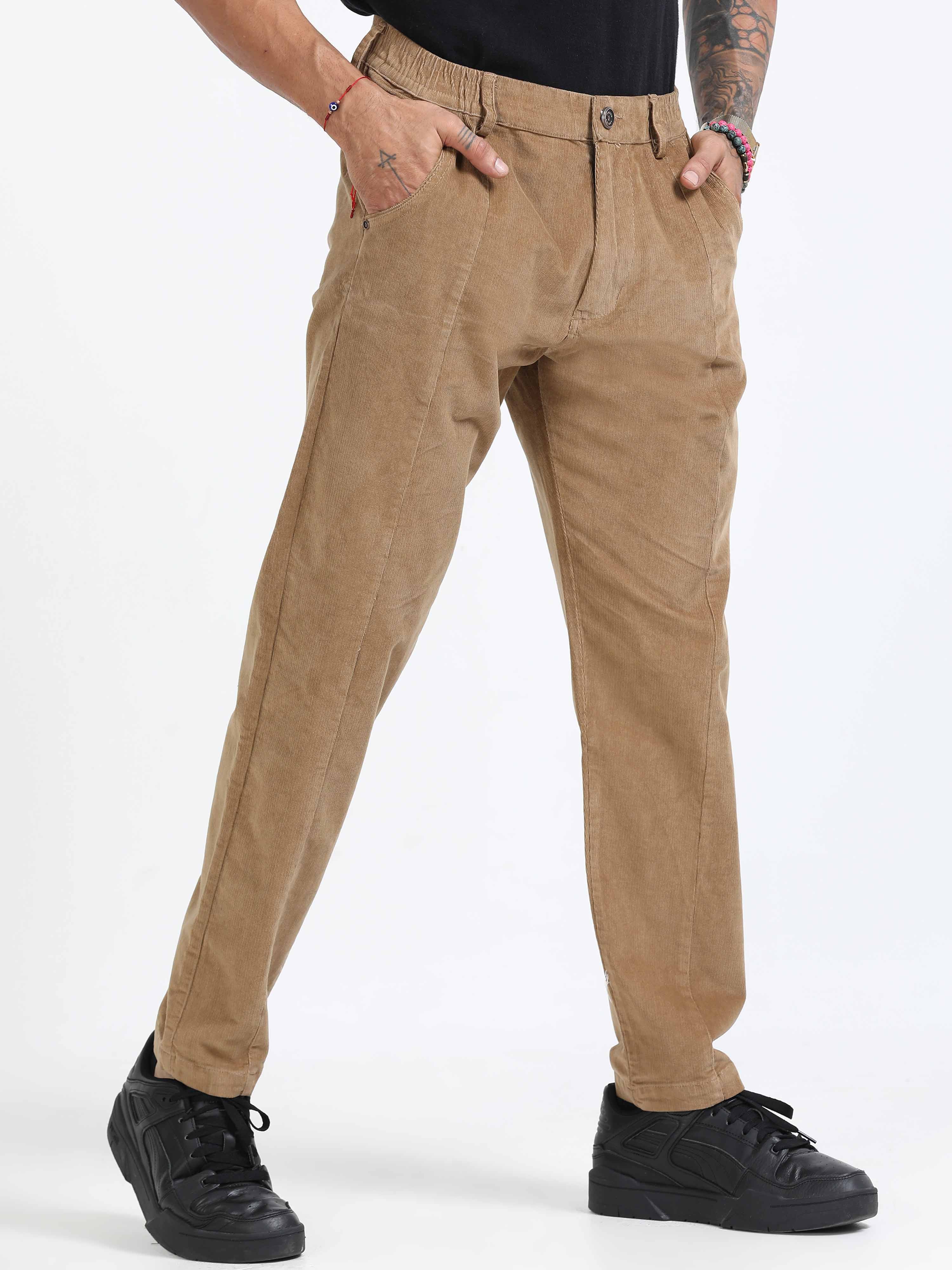 Corduroy Pant In Khaki for Men