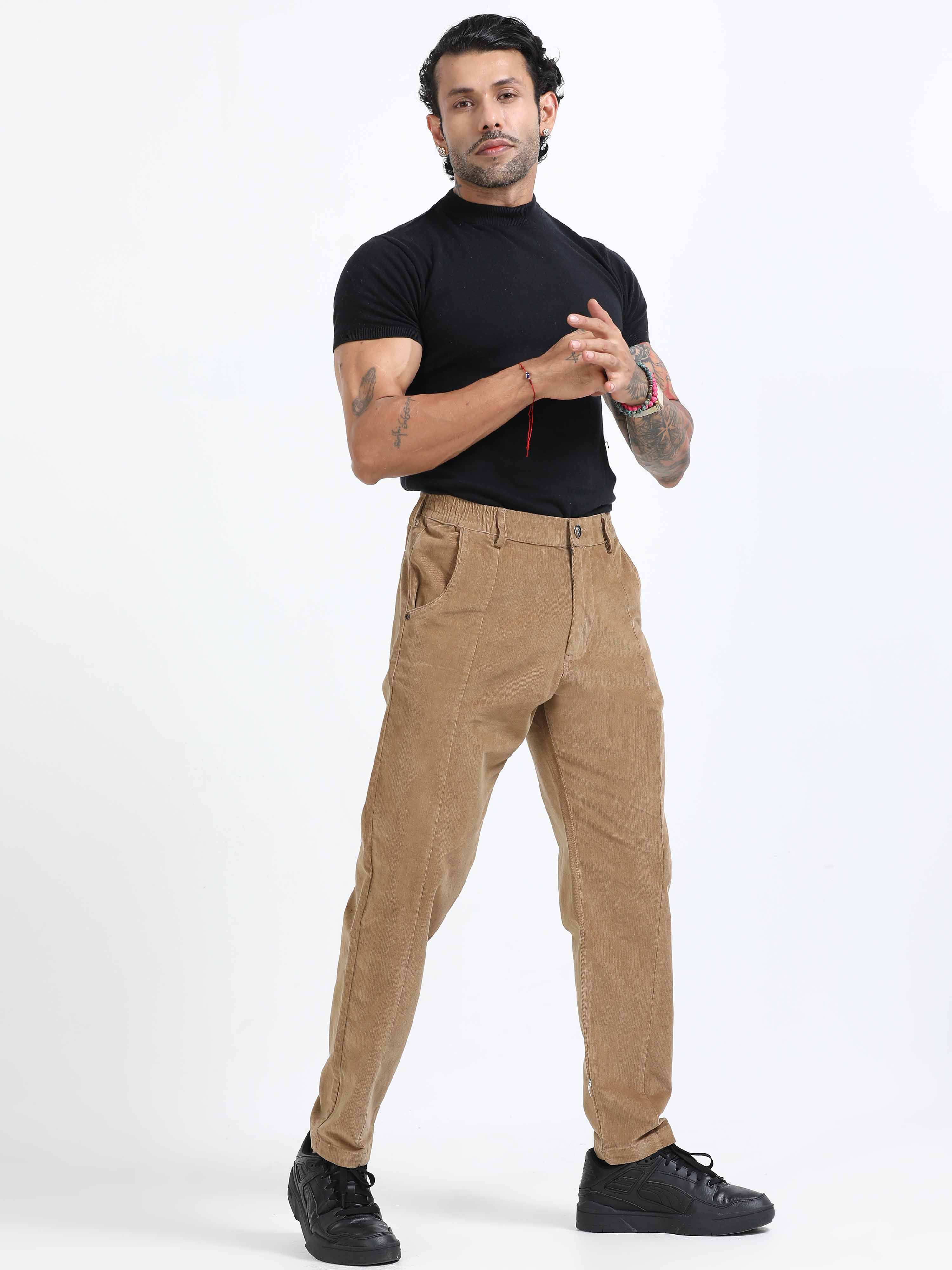 Corduroy Pant In Khaki for Men