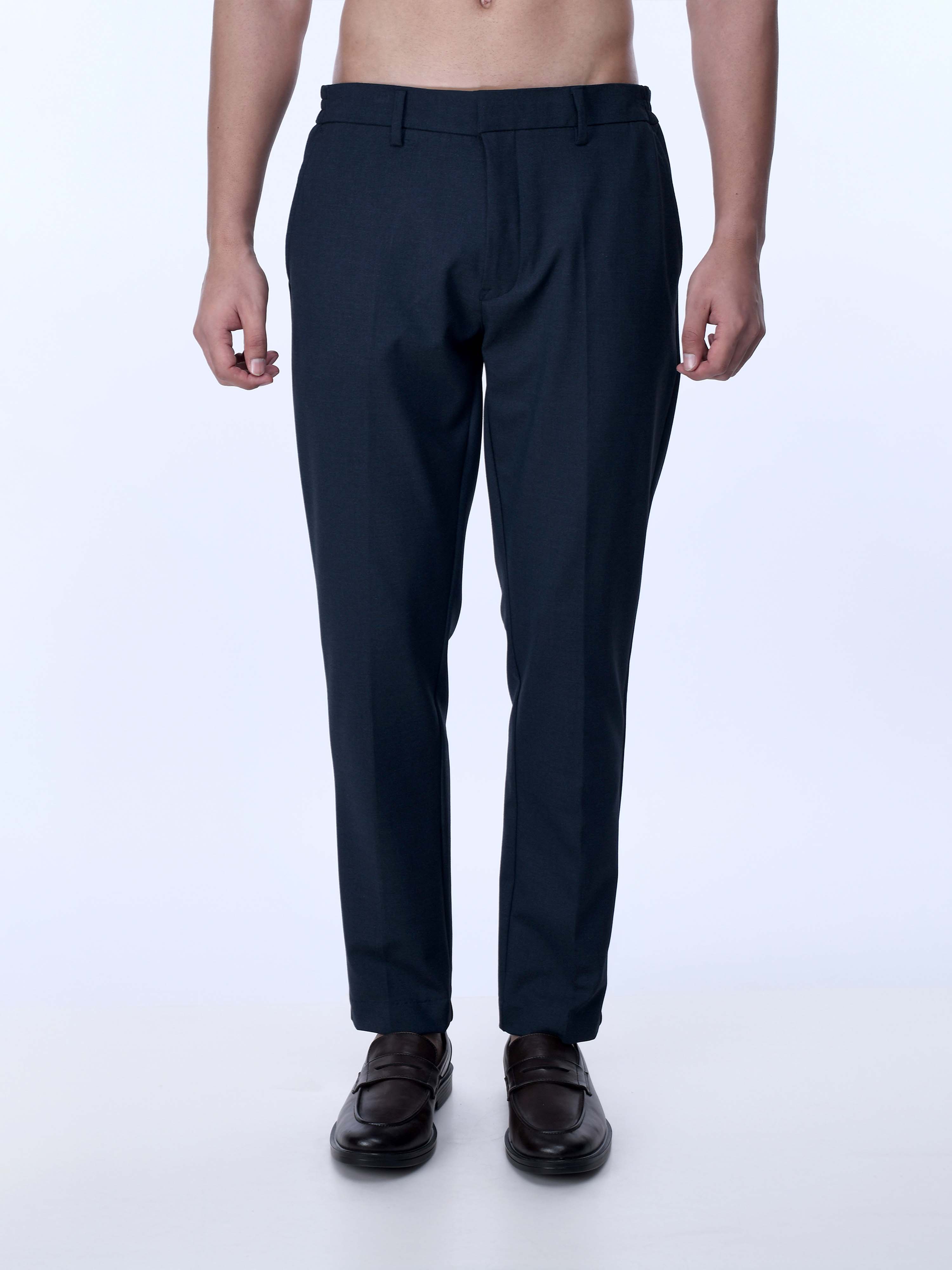 Navy Tailored Trousers for men