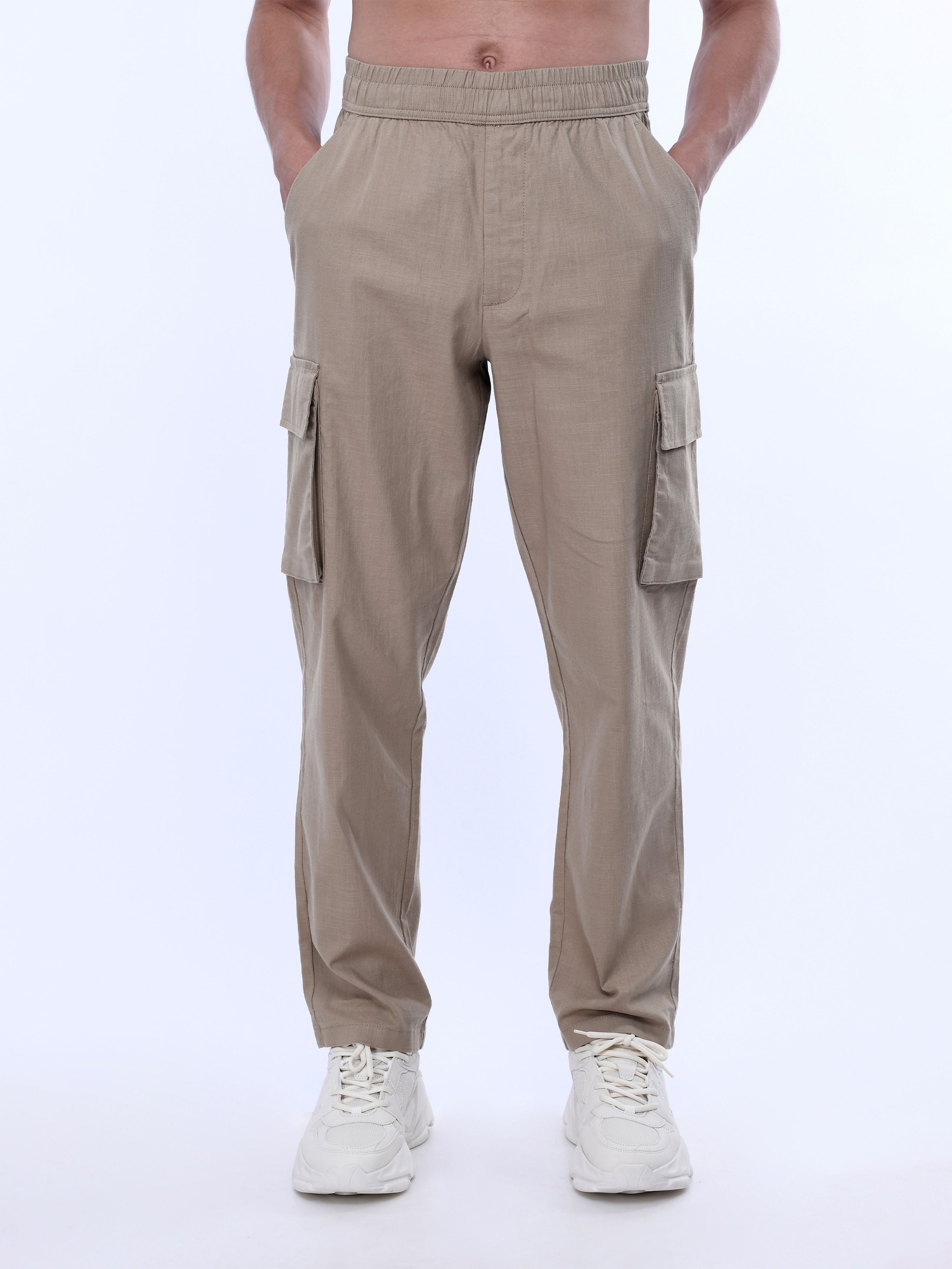 Khaki Men Cargo Joggers