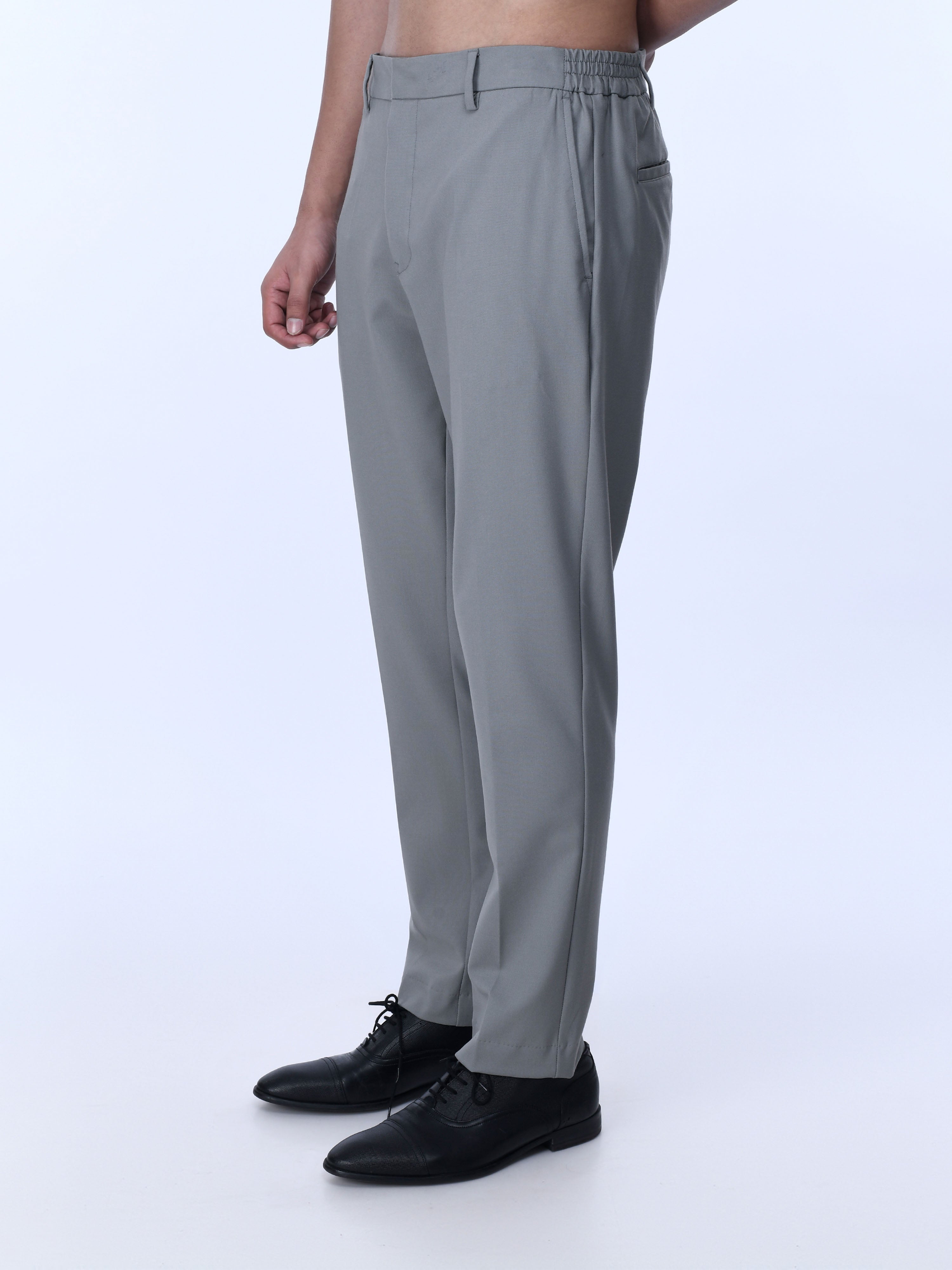 Soft Miracle Light Grey Tailored Trousers