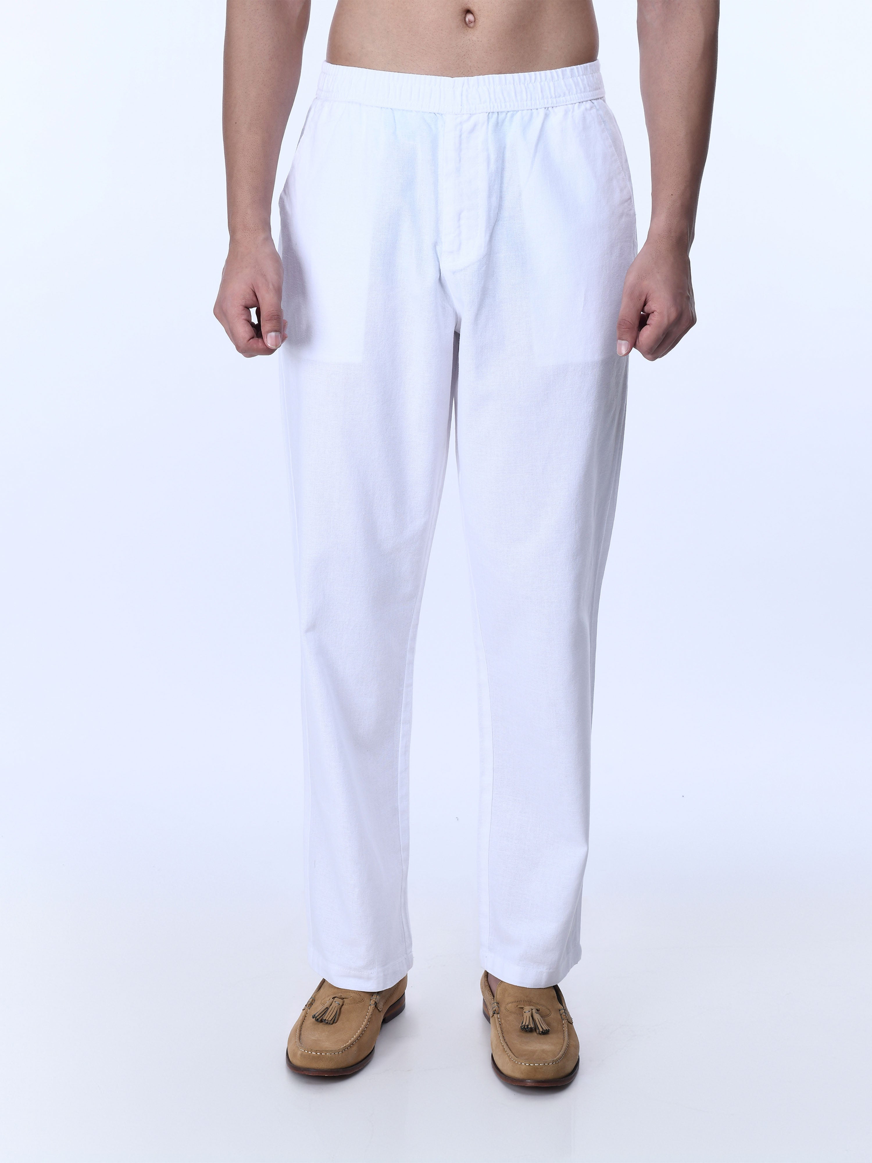 White Jogger Pants for Men