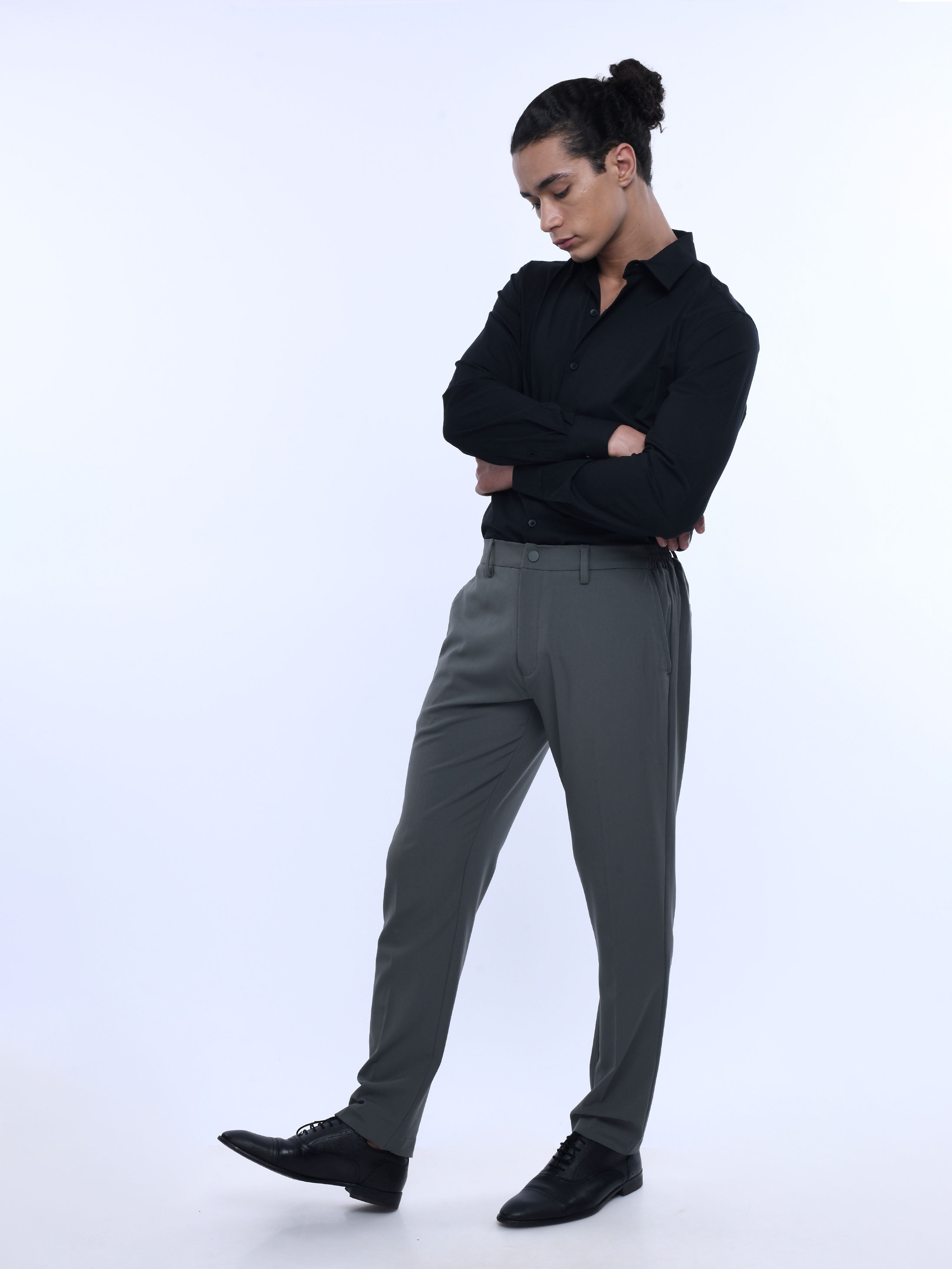 Grey Formal Trousers Mens