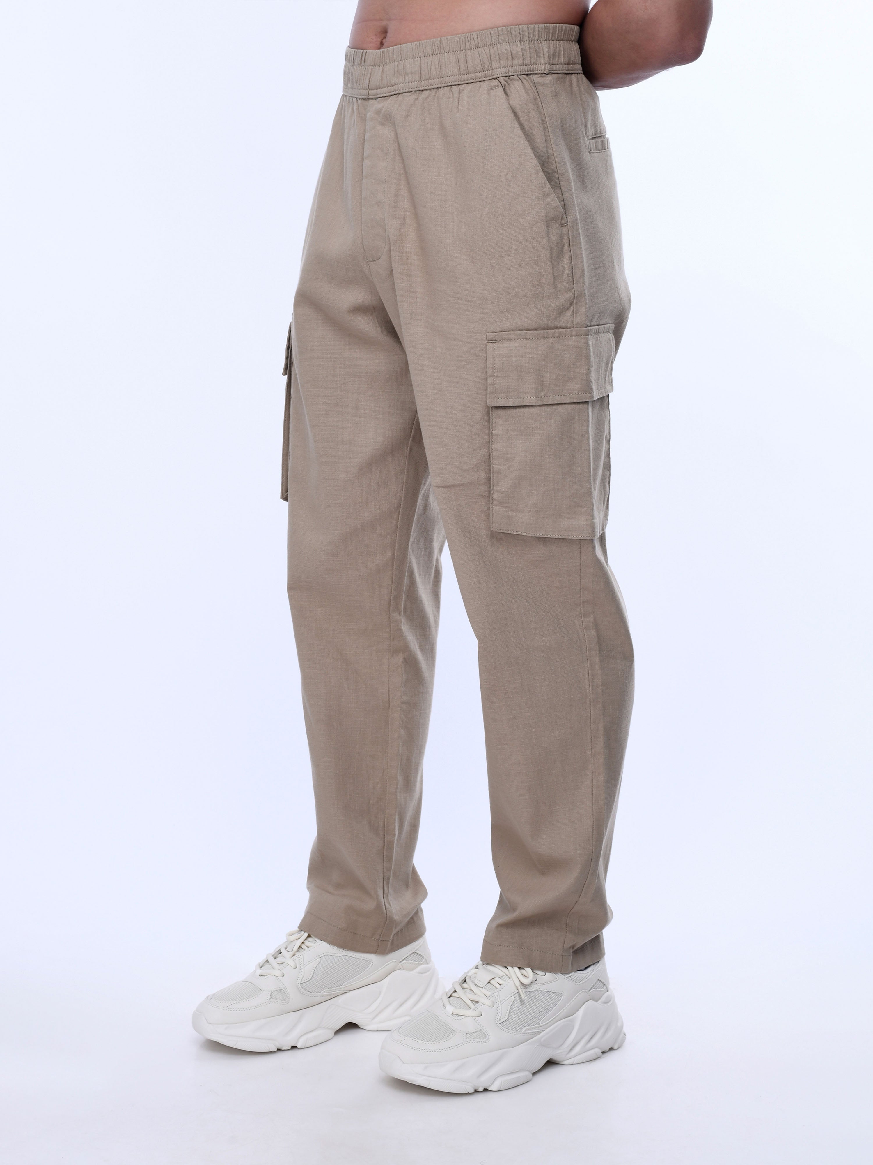 Khaki Men Cargo Joggers