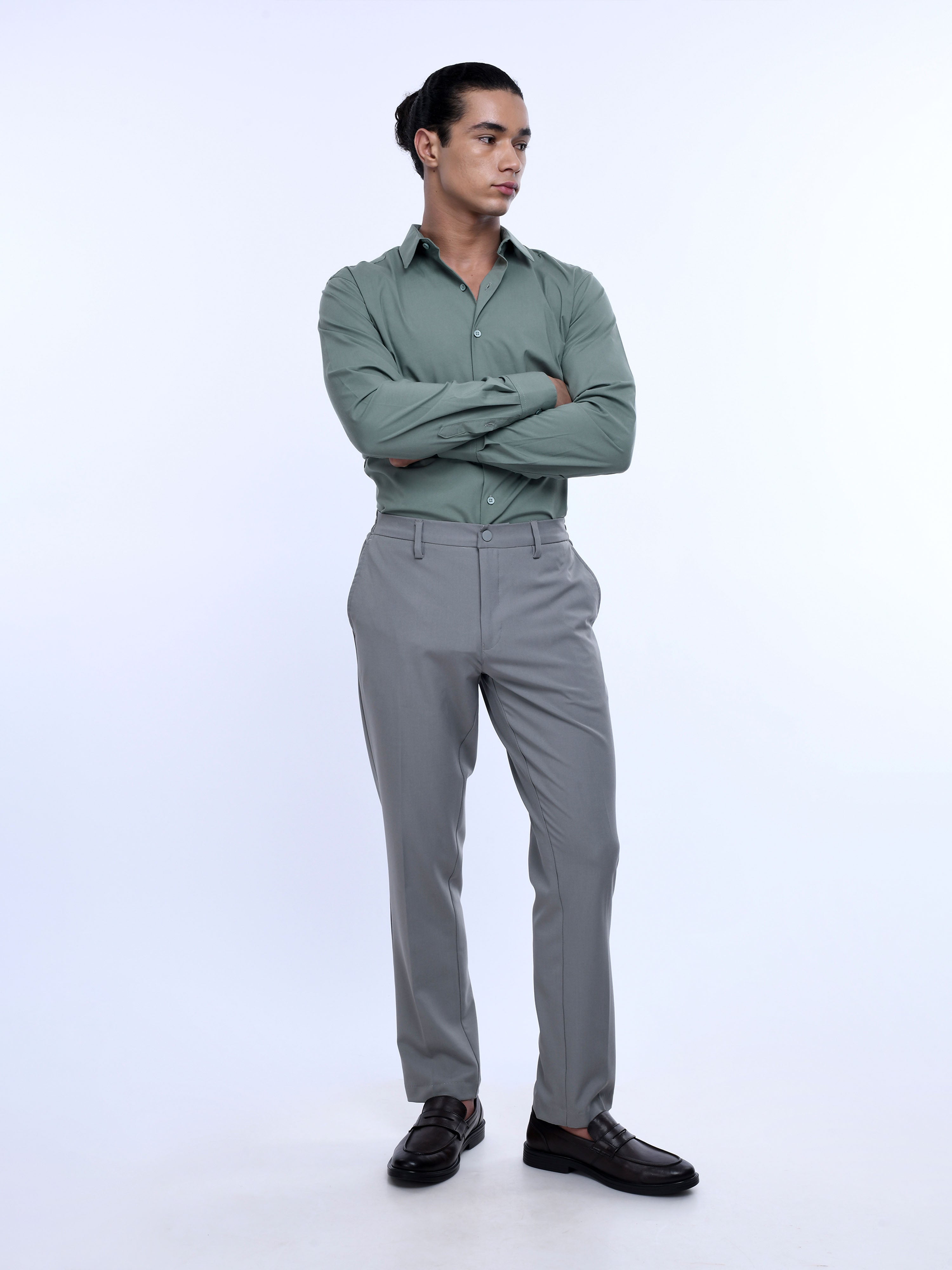 Grey Tailored Trousers