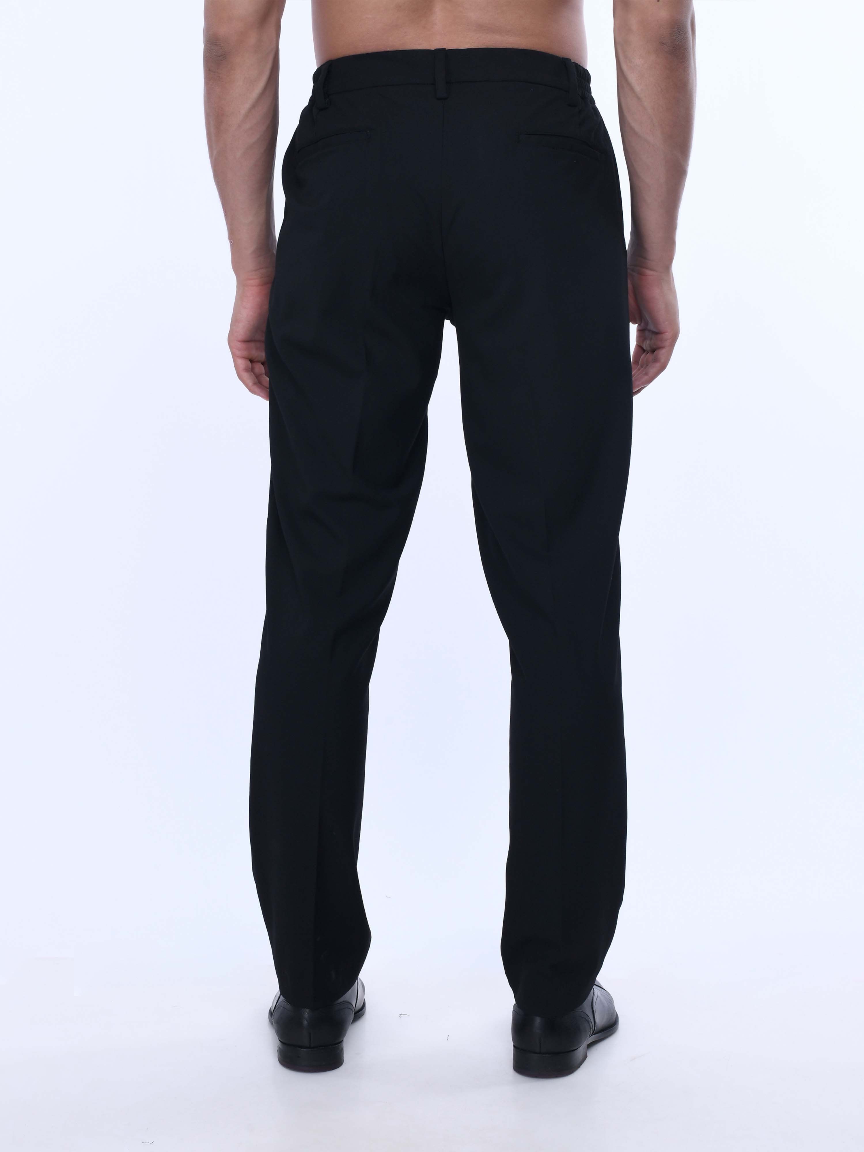 Black Relaxed Fit Mens trousers