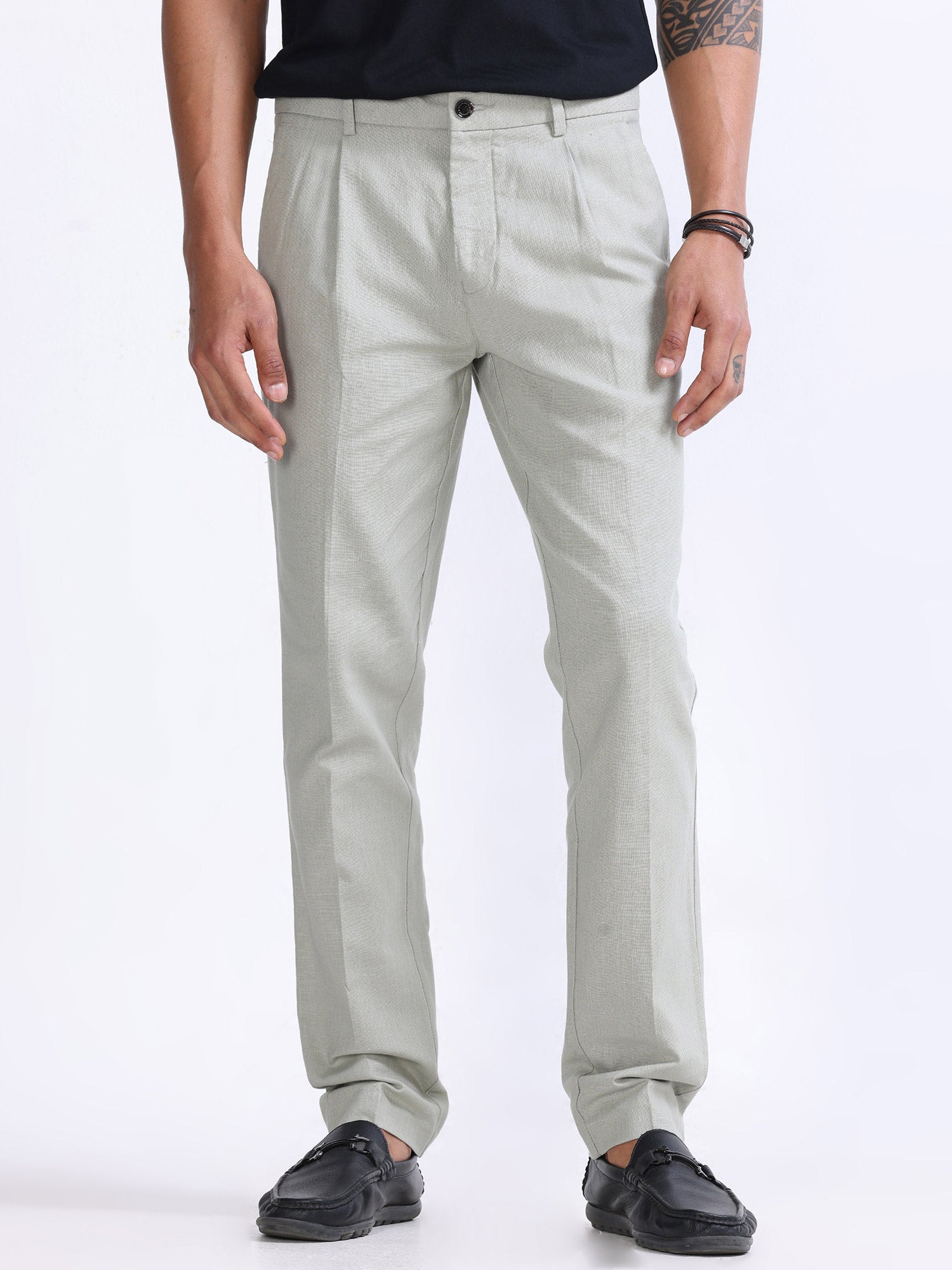 Buy Linen Club Slim Fit Men Blue Trousers Online at Best Prices in India |  Flipkart.com