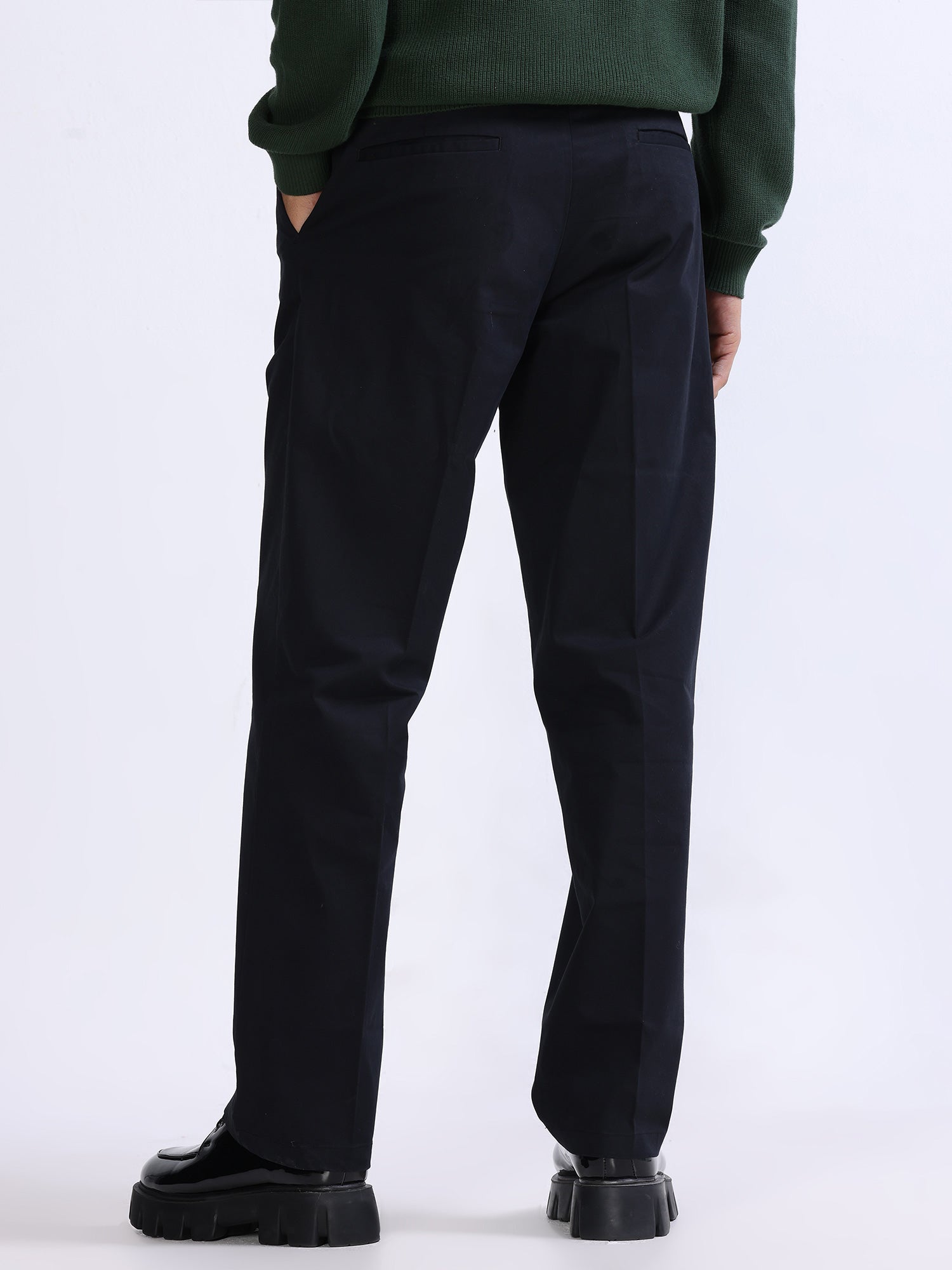 Buy online Black Solid Flat Front Trouser from bottom wear for Women by  Smarty Pants for ₹699 at 56% off | 2024 Limeroad.com