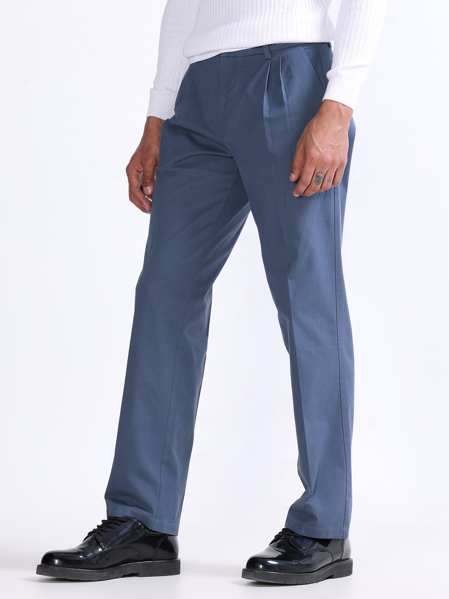 Jade Blue Trousers - Buy Jade Blue Trousers online in India