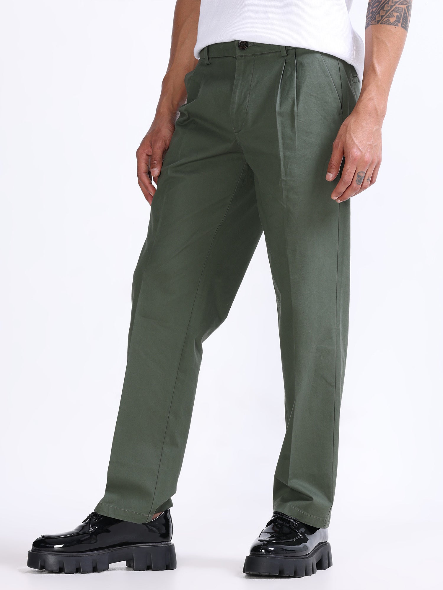 Billion Slim Fit Men Dark Green Trousers - Buy Billion Slim Fit Men Dark  Green Trousers Online at Best Prices in India | Flipkart.com
