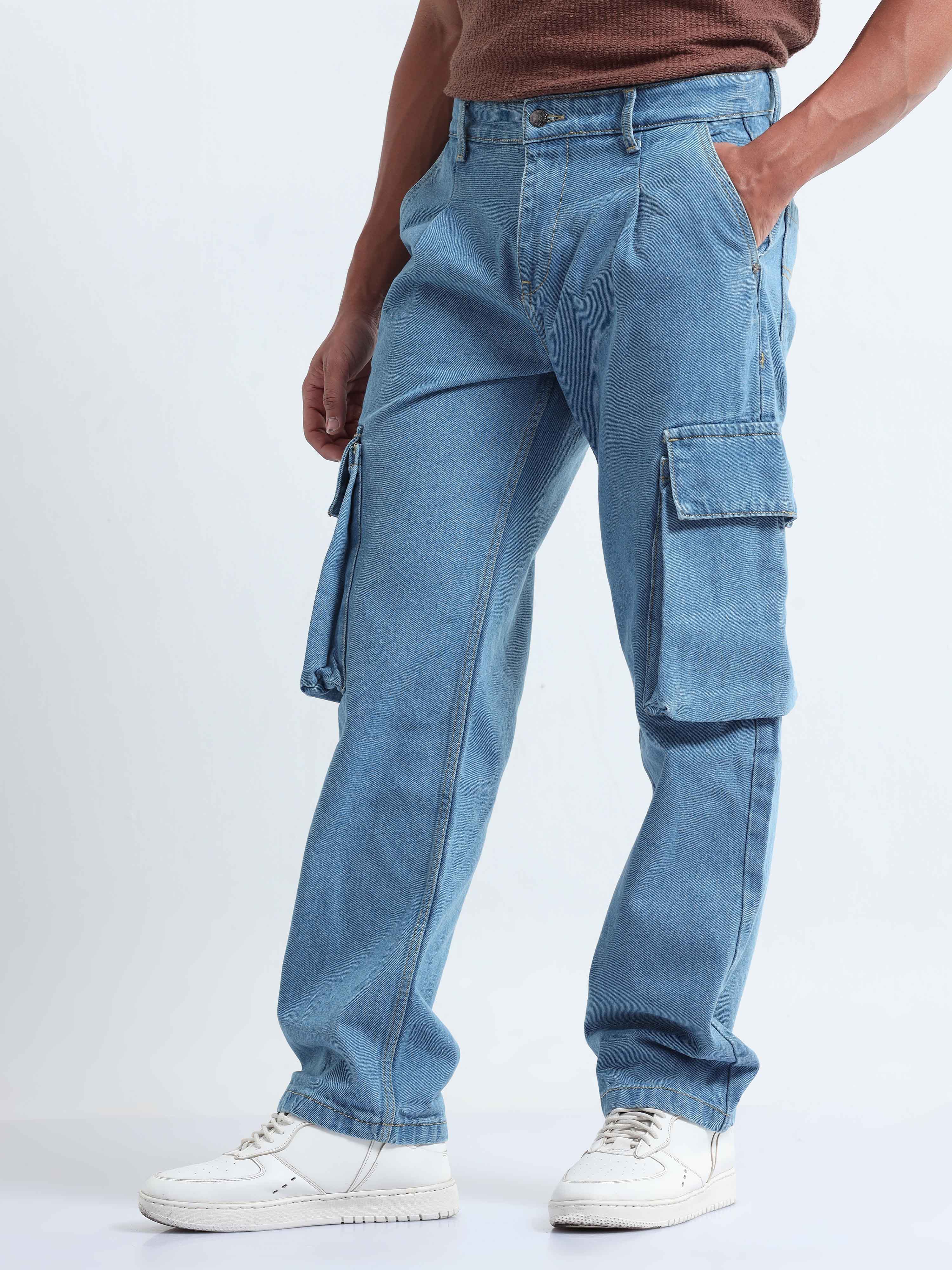 Black Baggy Cargo Pants by Levi's on Sale