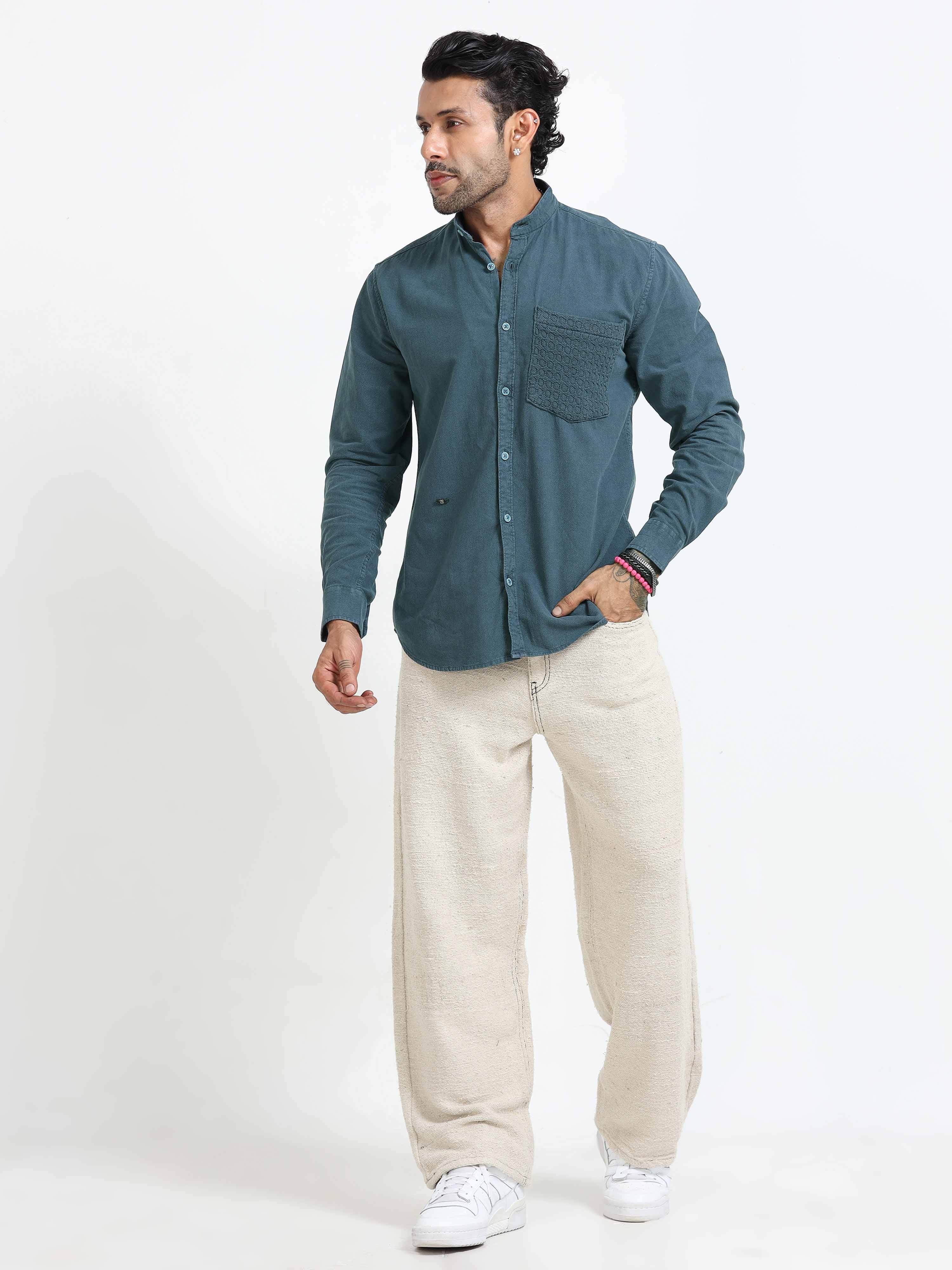 Elevated Essentials Comfort Shirt In Blue