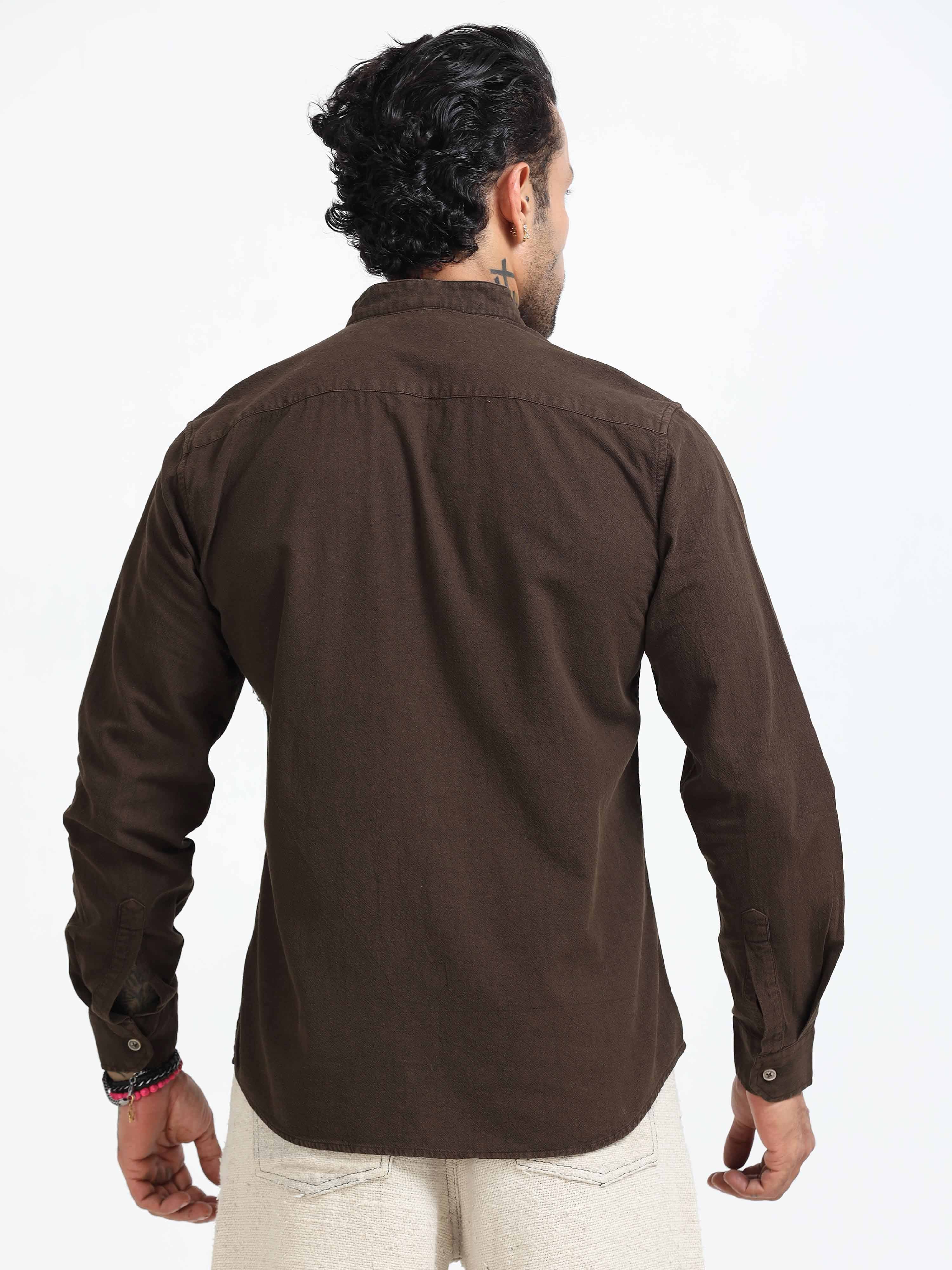 Elevated Essentials Comfort Shirt In Coffee